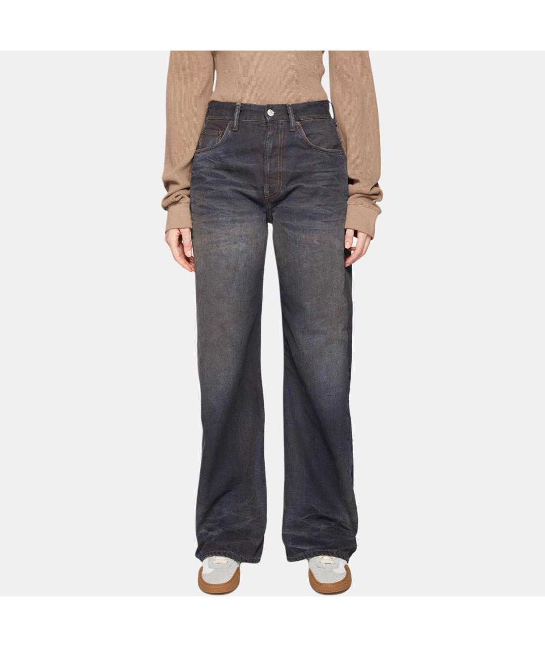 ACNE STUDIOS Темно-синие прямые джинсы, фото 5