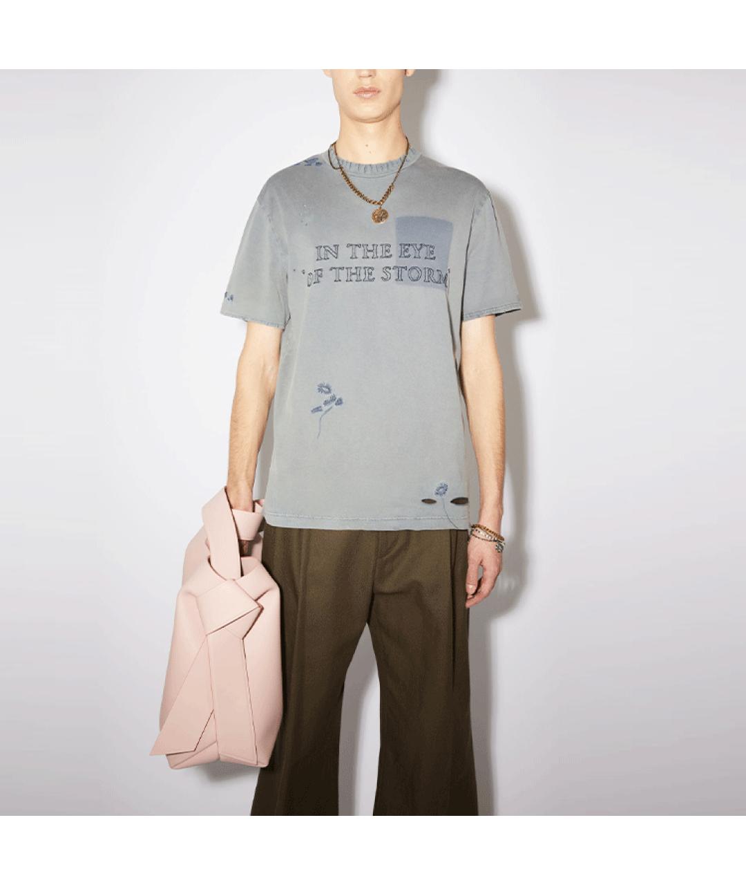 ACNE STUDIOS Синяя футболка, фото 3