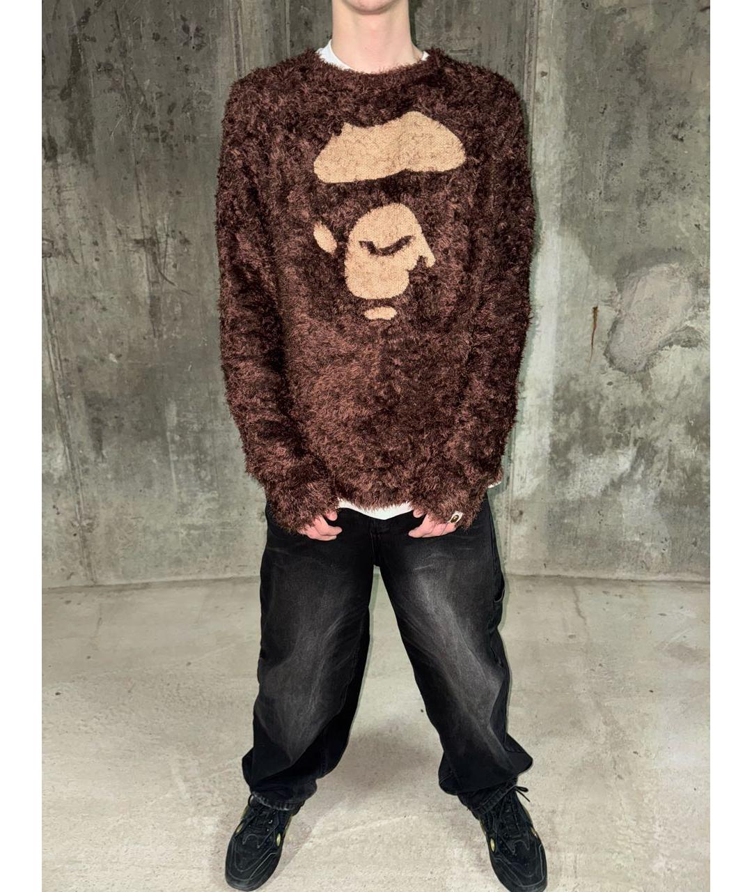 BAPE Коричневый шерстяной джемпер / свитер, фото 5