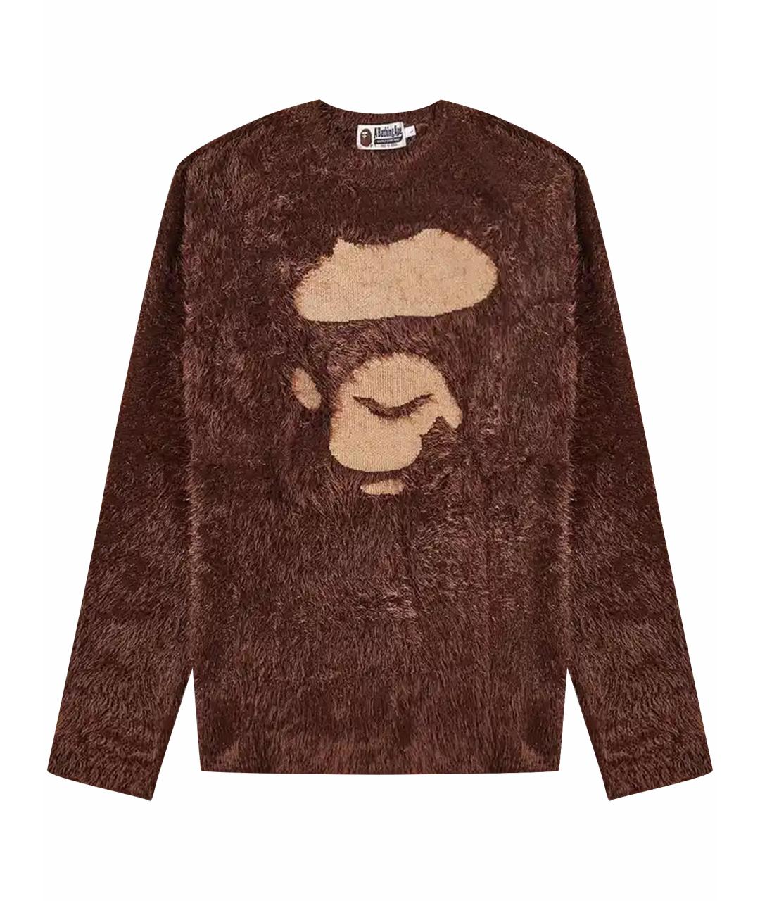 BAPE Коричневый шерстяной джемпер / свитер, фото 1