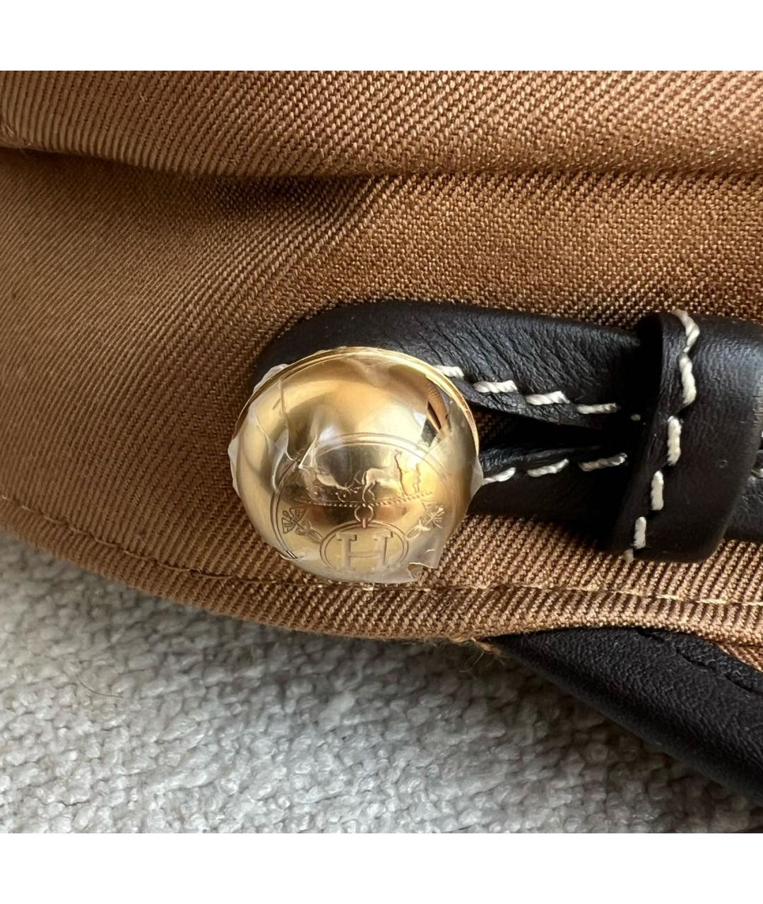 HERMES Коричневая хлопковая кепка, фото 4