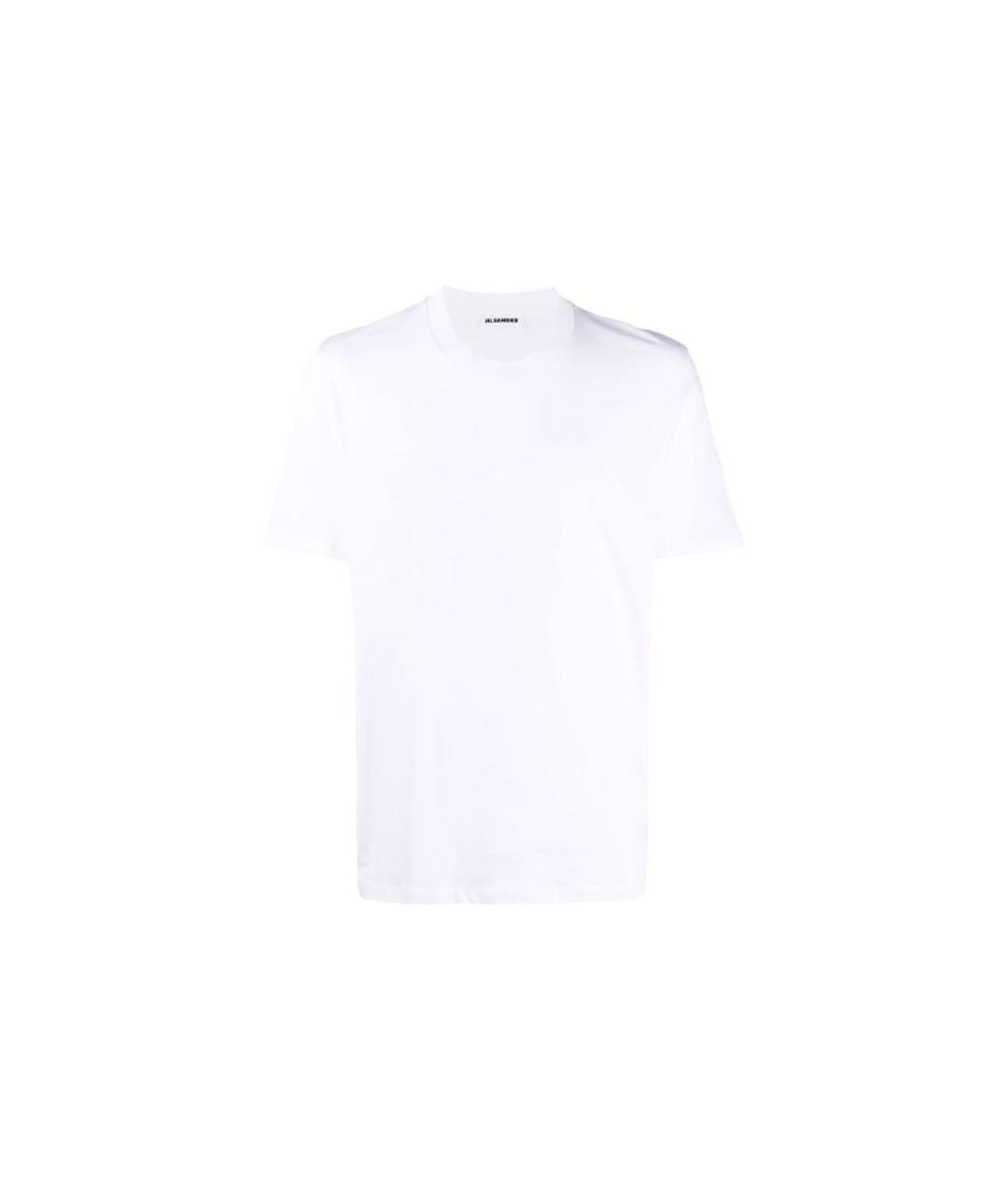 JIL SANDER Белая хлопковая футболка, фото 1