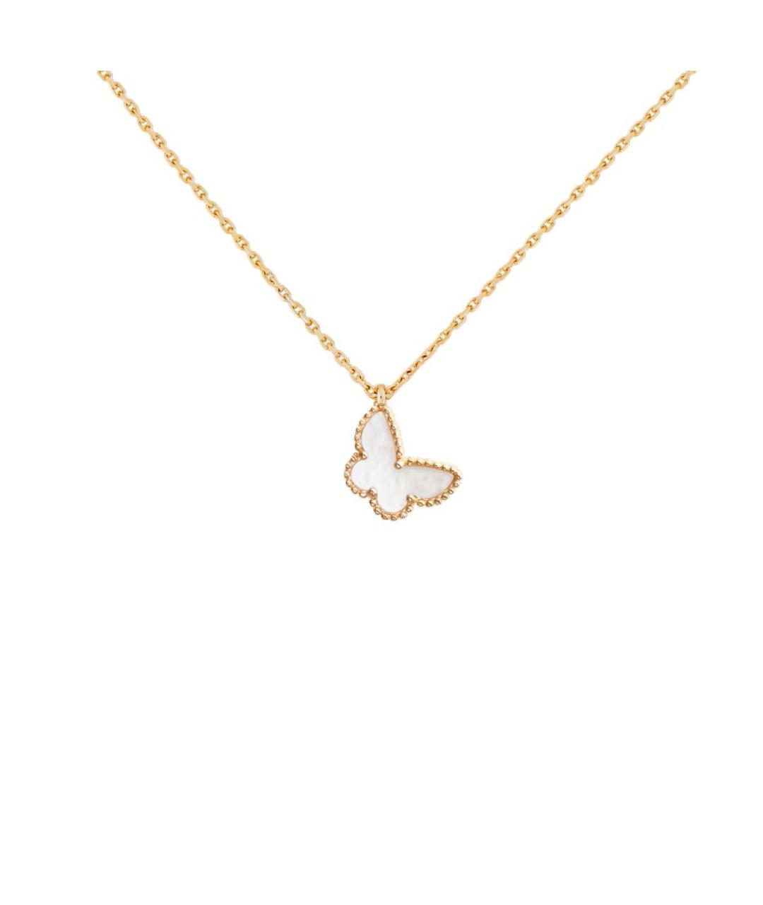 VAN CLEEF & ARPELS Белая подвеска из желтого золота, фото 1