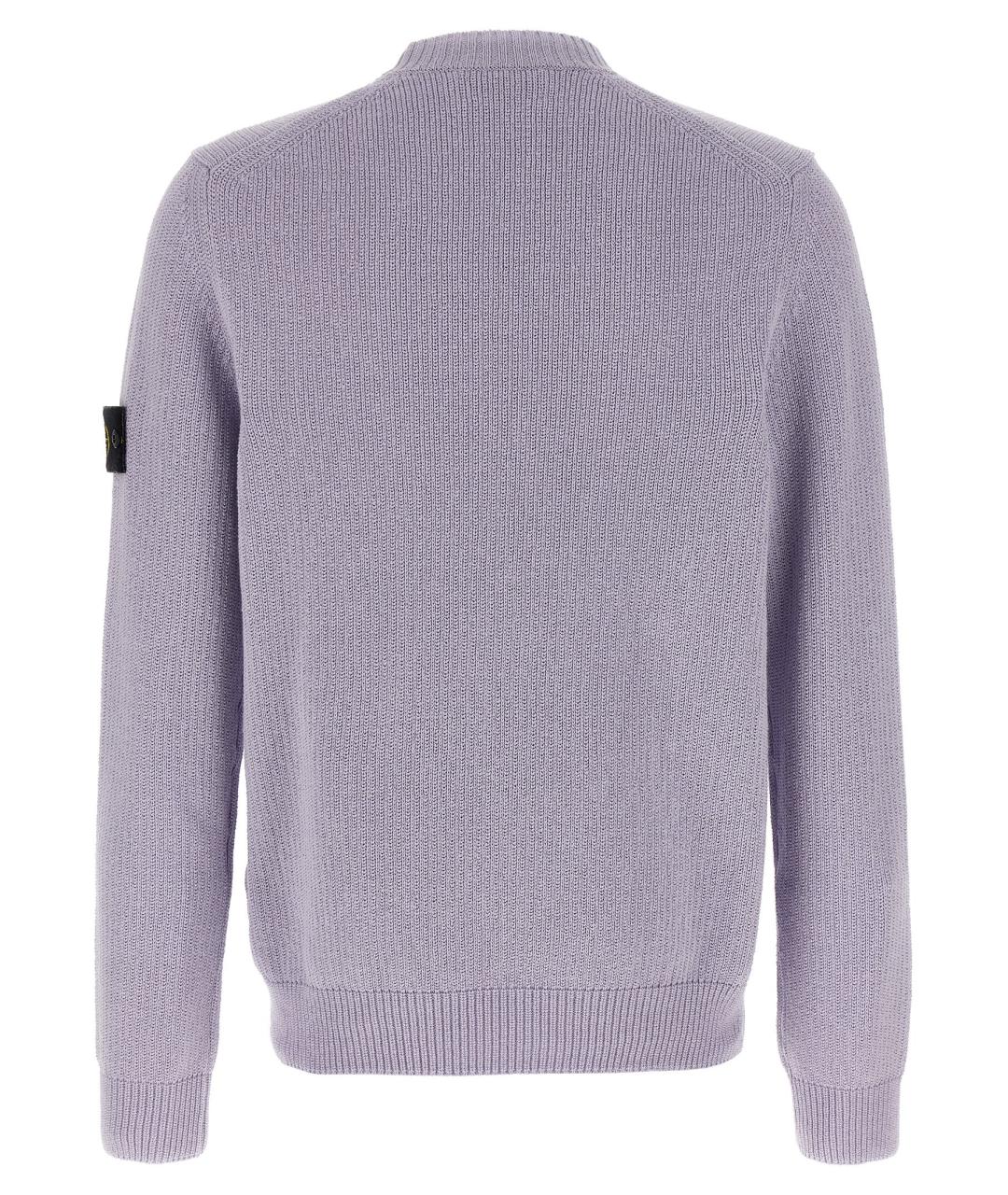 STONE ISLAND Фиолетовый хлопковый джемпер / свитер, фото 2