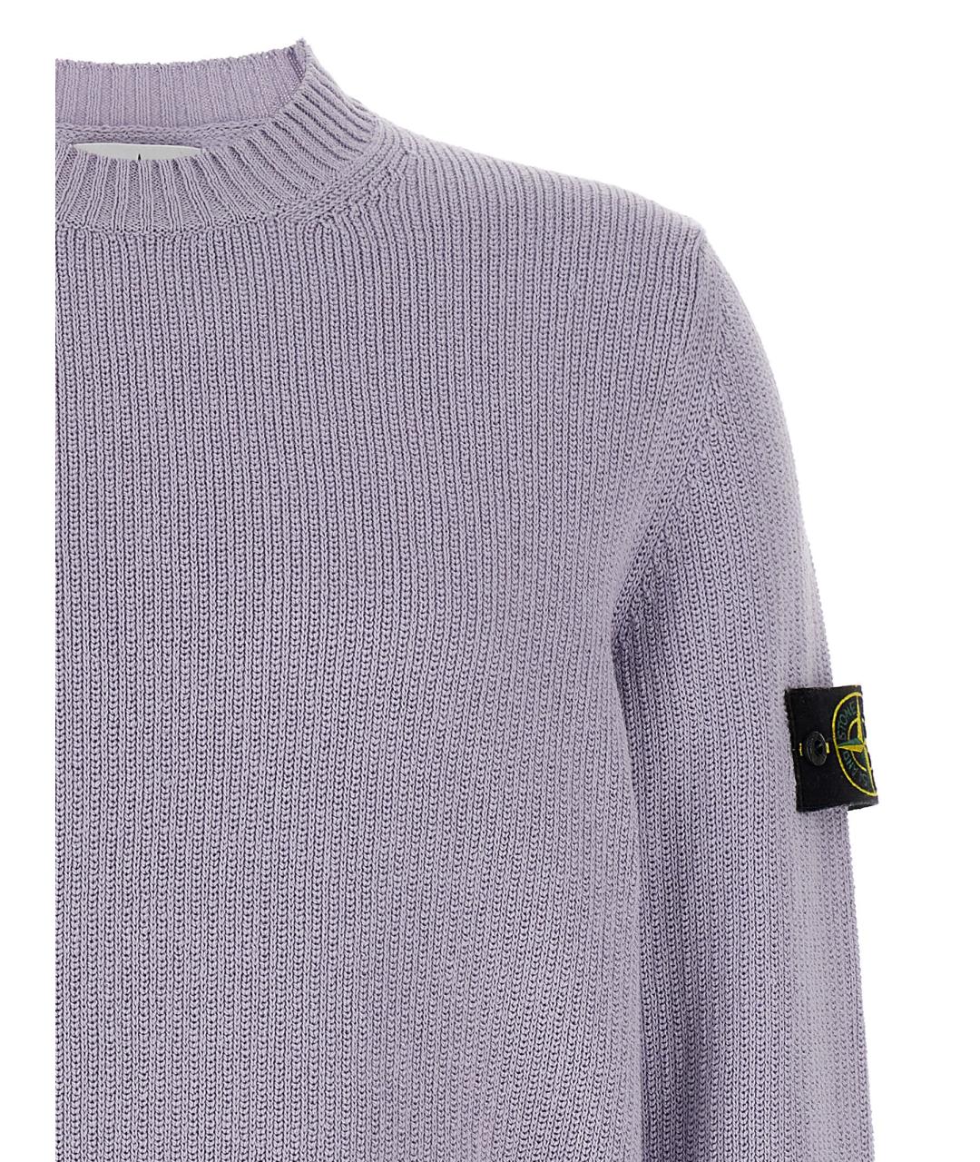 STONE ISLAND Фиолетовый хлопковый джемпер / свитер, фото 3
