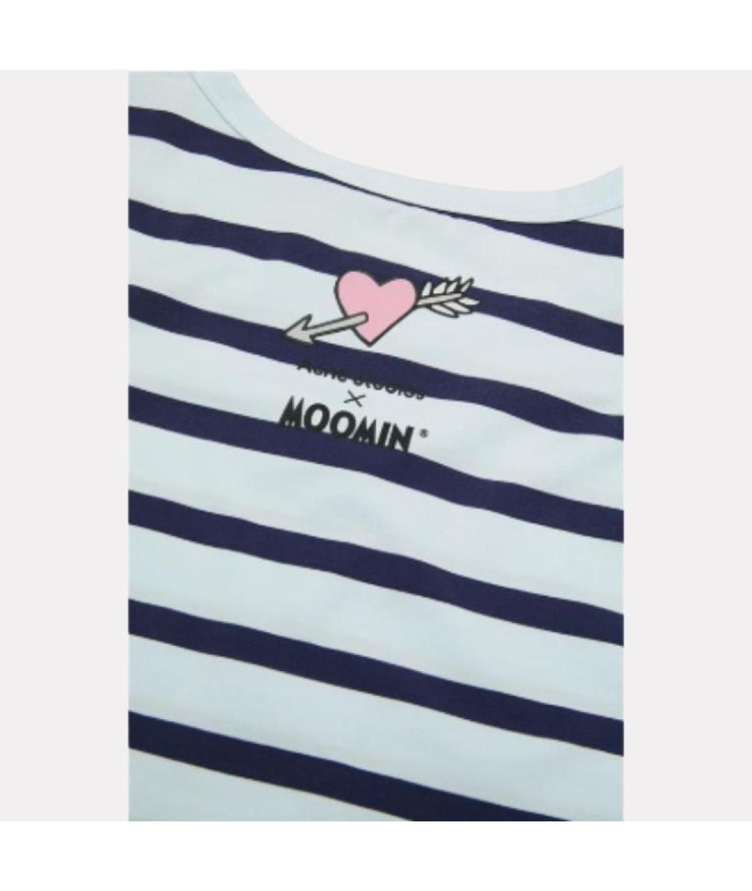 ACNE STUDIOS Голубая хлопковая футболка, фото 6