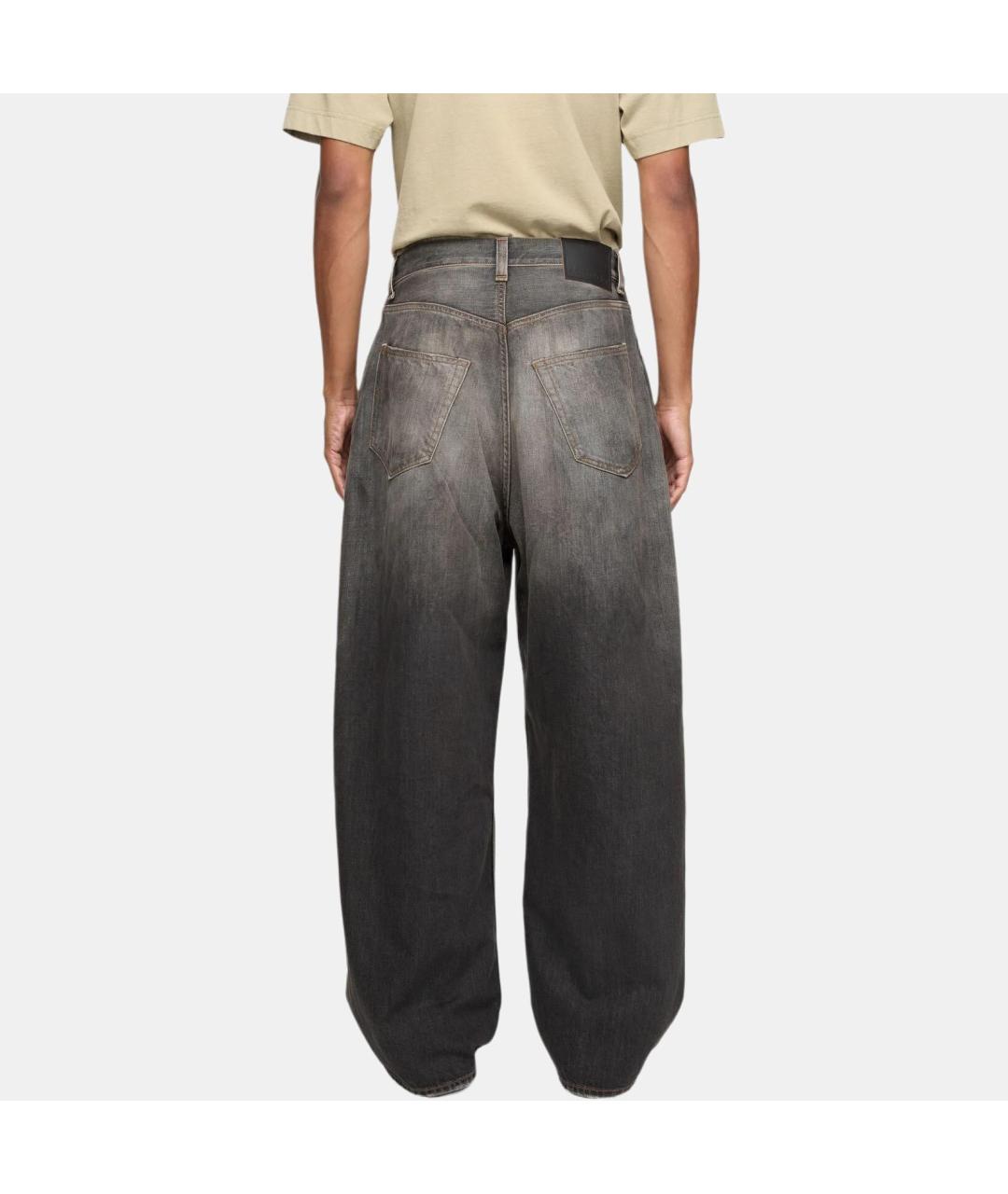 ACNE STUDIOS Антрацитовые хлопковые прямые джинсы, фото 4