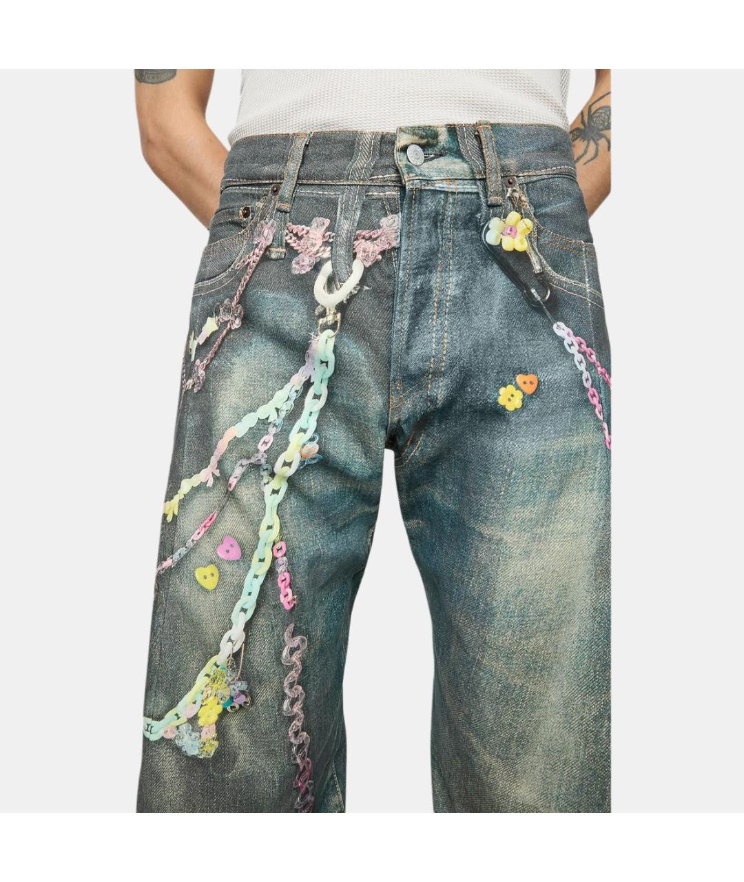 ACNE STUDIOS Синие прямые джинсы, фото 4