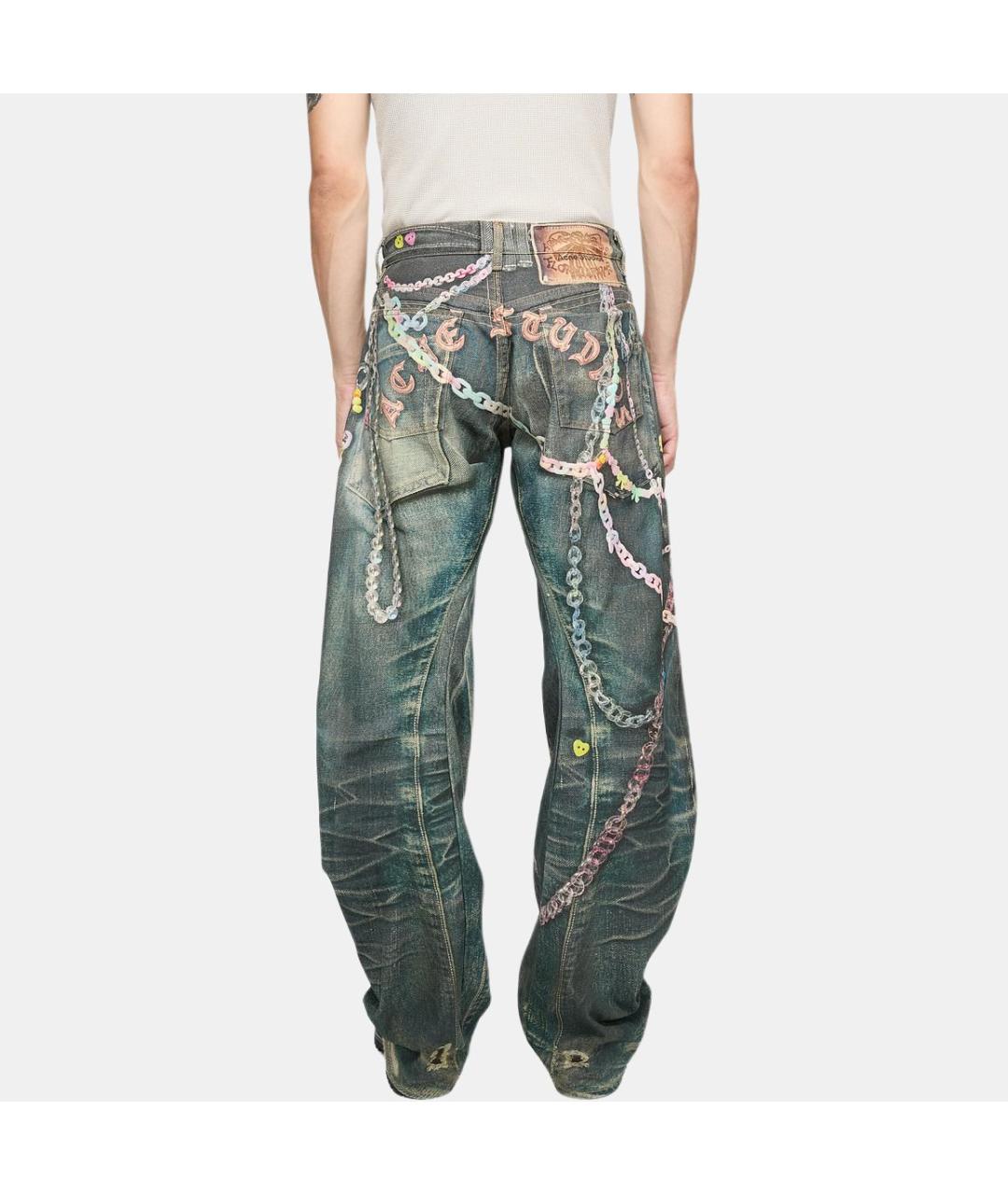 ACNE STUDIOS Синие прямые джинсы, фото 3