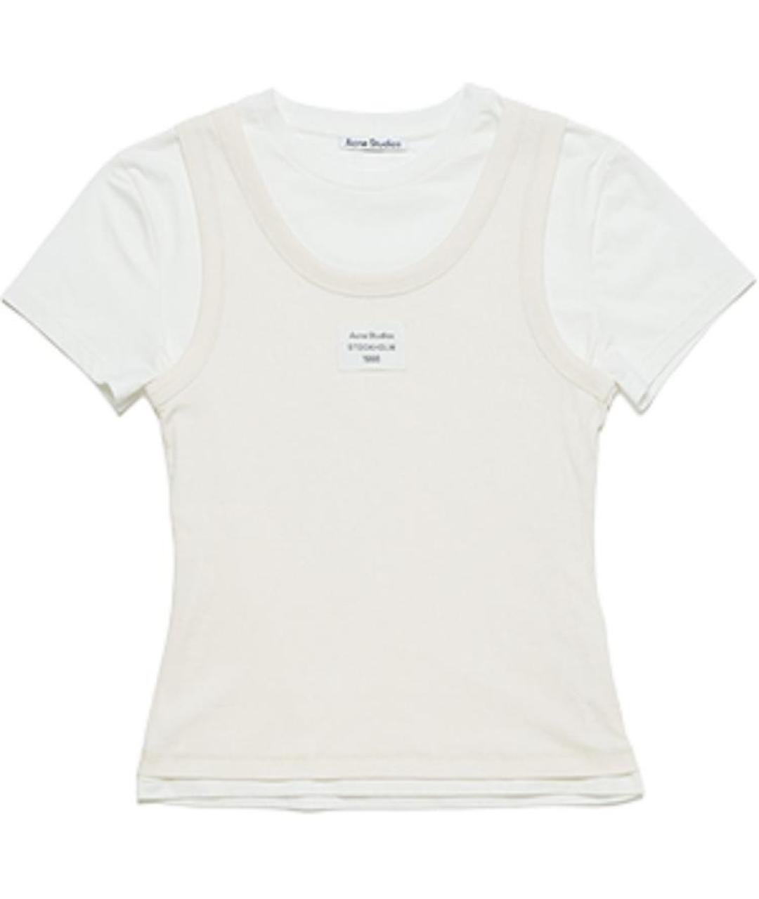 ACNE STUDIOS Белая хлопковая футболка, фото 1