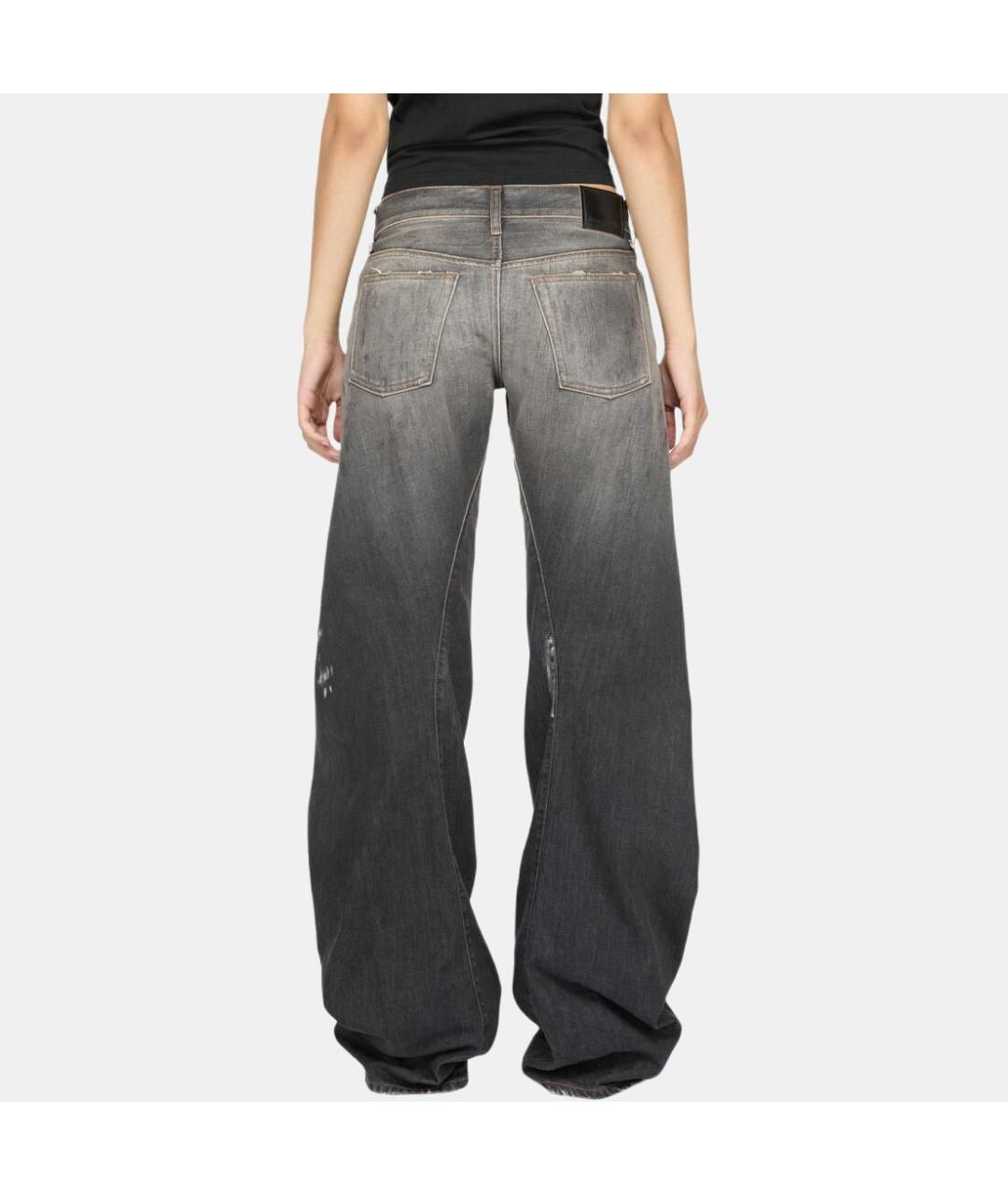 ACNE STUDIOS Серые хлопковые прямые джинсы, фото 4