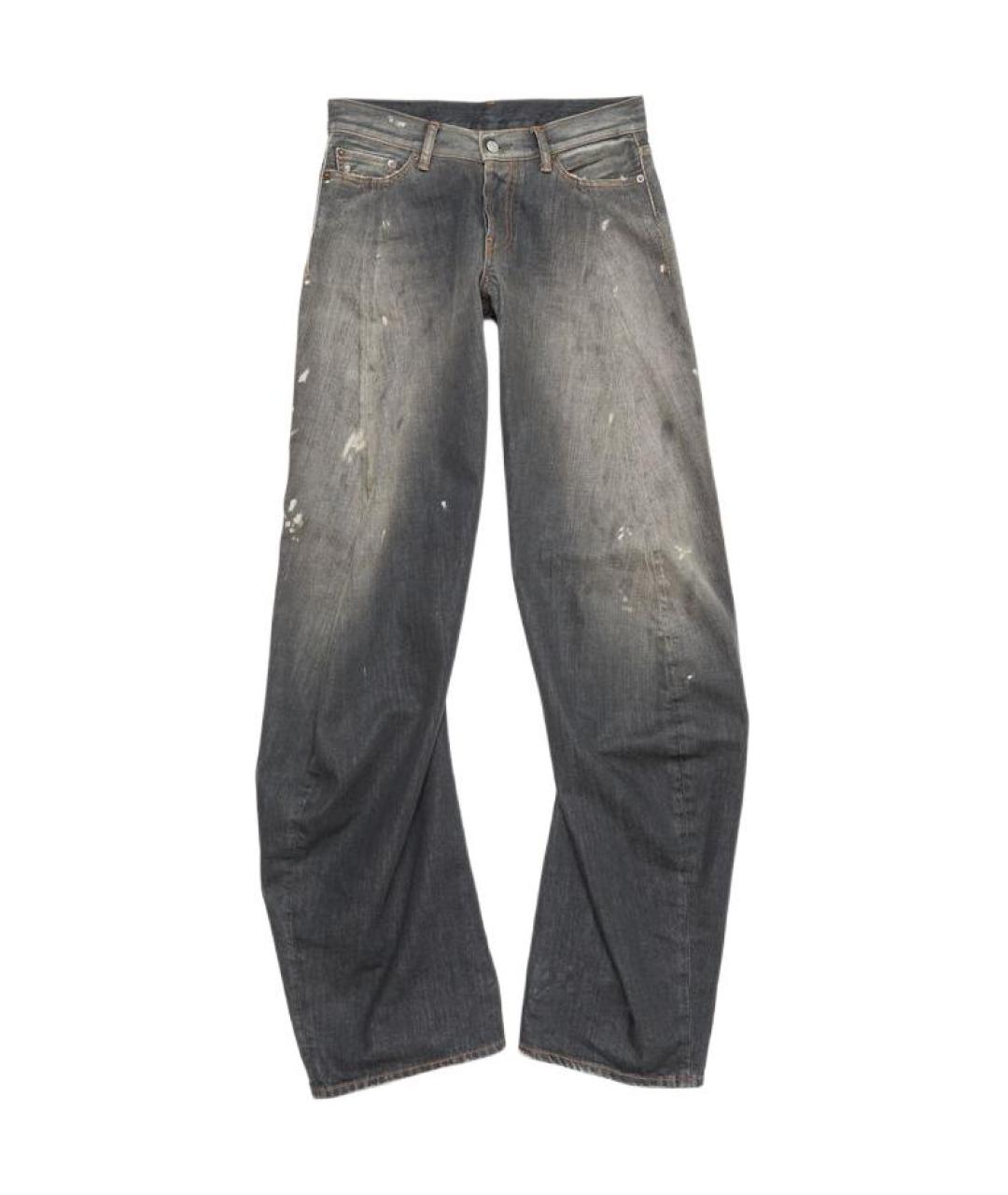 ACNE STUDIOS Серые хлопковые прямые джинсы, фото 1