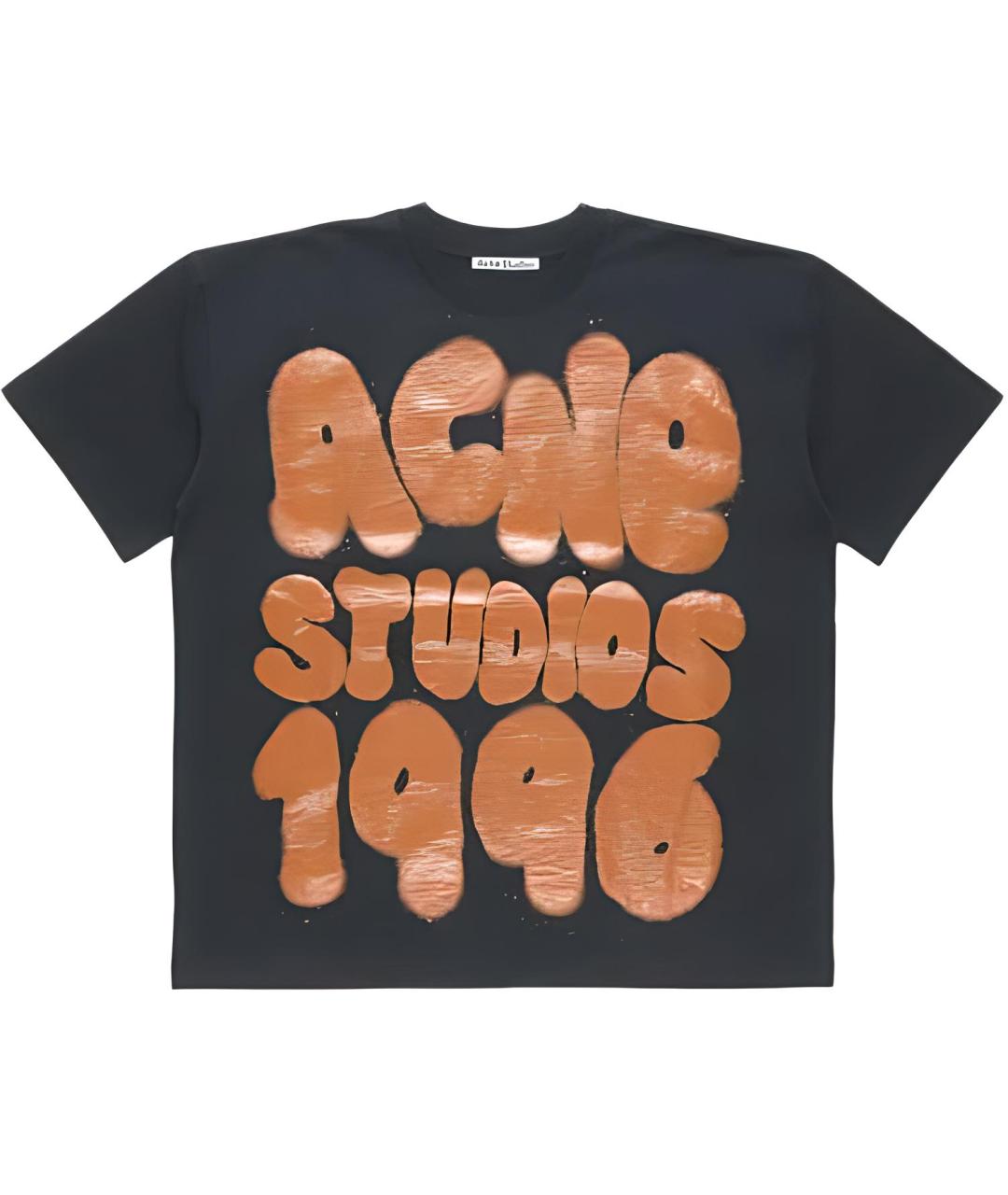 ACNE STUDIOS Черная хлопковая футболка, фото 1