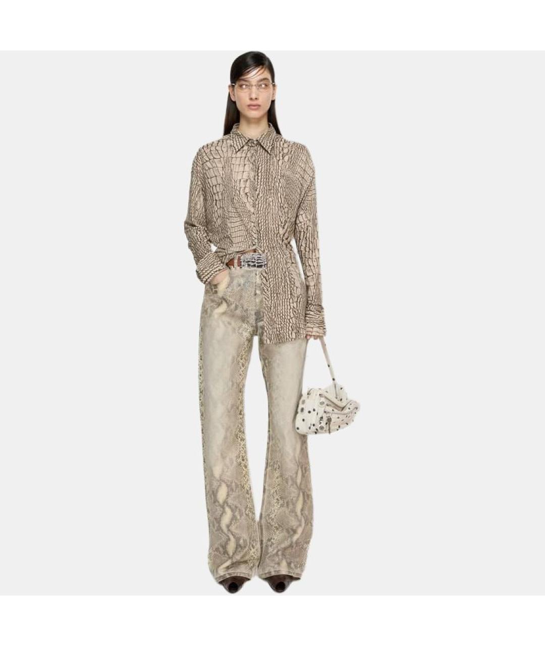 ACNE STUDIOS Серые прямые джинсы, фото 5