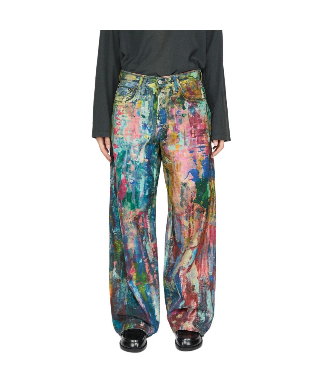 ACNE STUDIOS Синие хлопковые прямые джинсы, фото 3