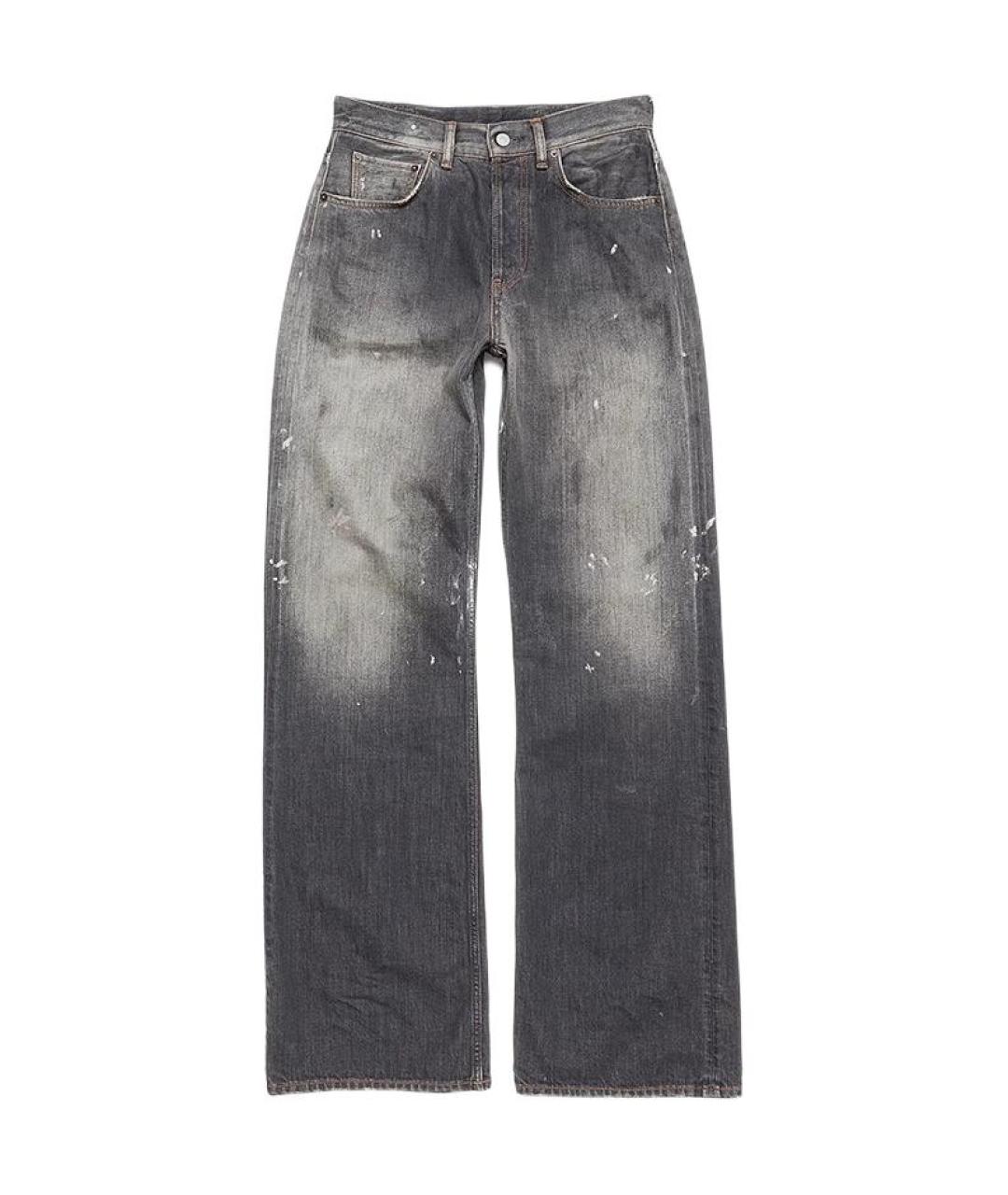 ACNE STUDIOS Черные хлопковые прямые джинсы, фото 1