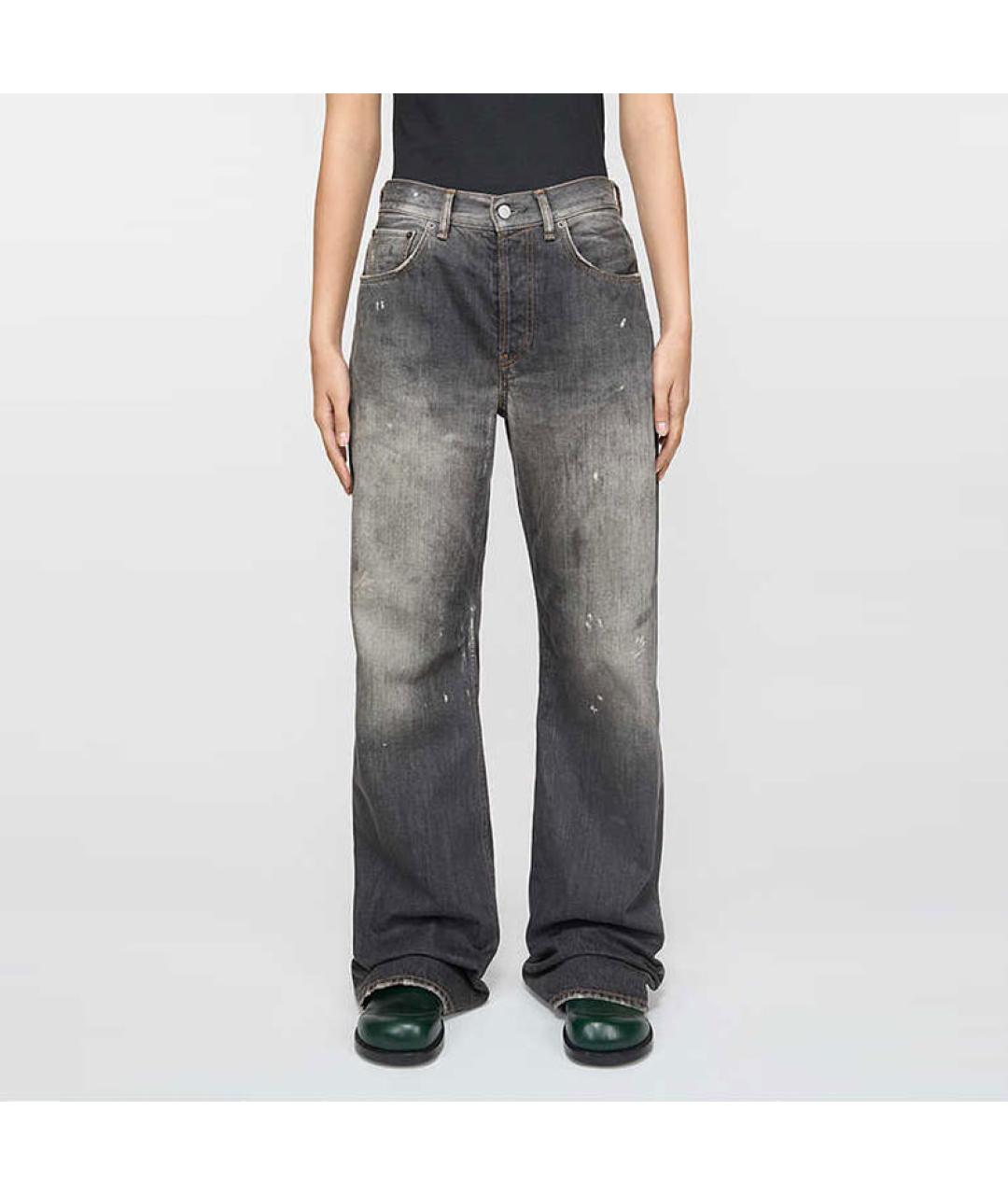 ACNE STUDIOS Черные хлопковые прямые джинсы, фото 3