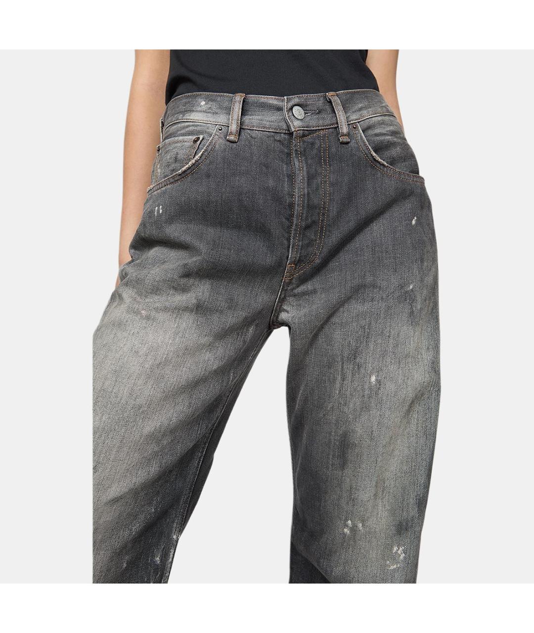 ACNE STUDIOS Черные хлопковые прямые джинсы, фото 5