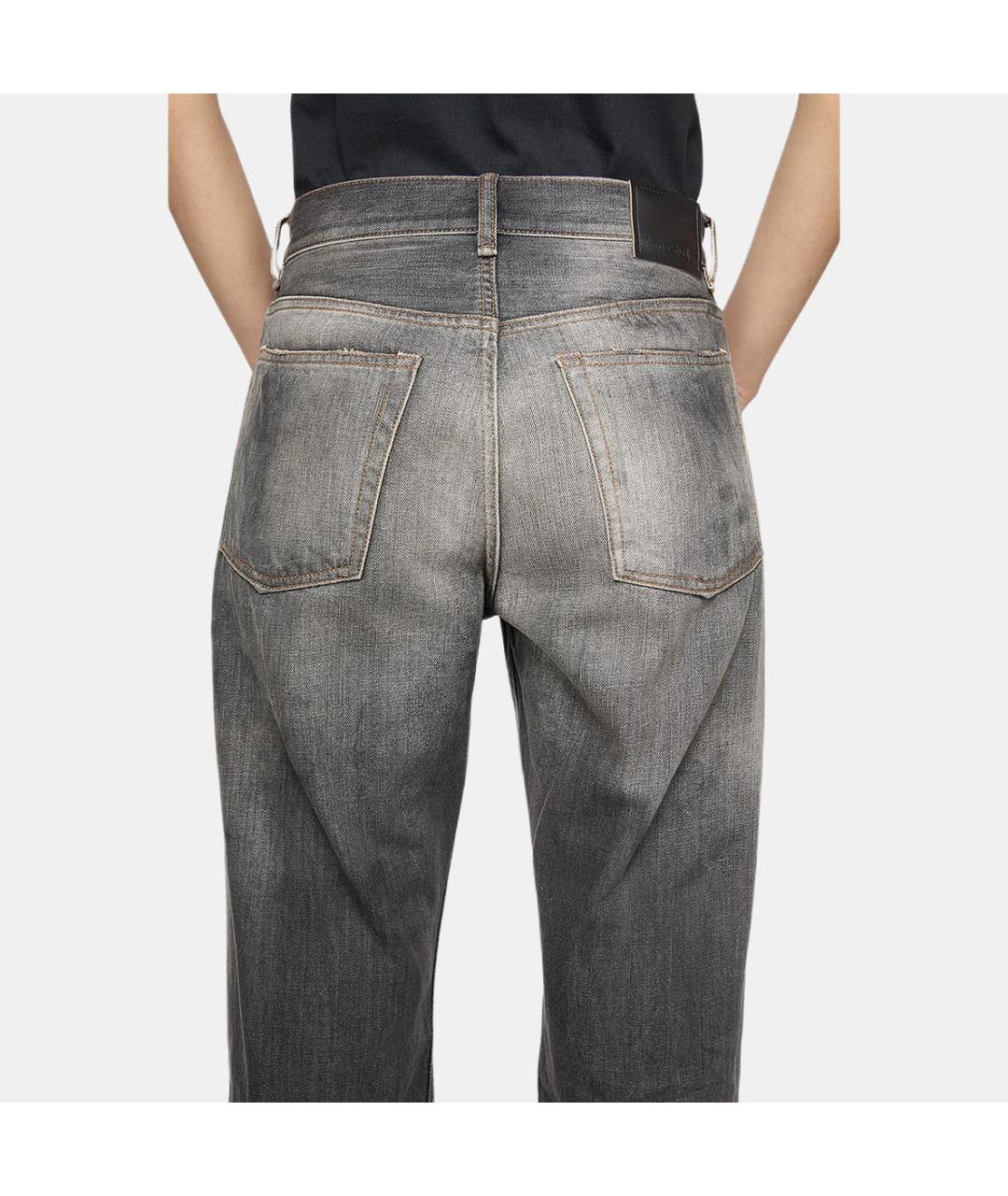 ACNE STUDIOS Черные хлопковые прямые джинсы, фото 4
