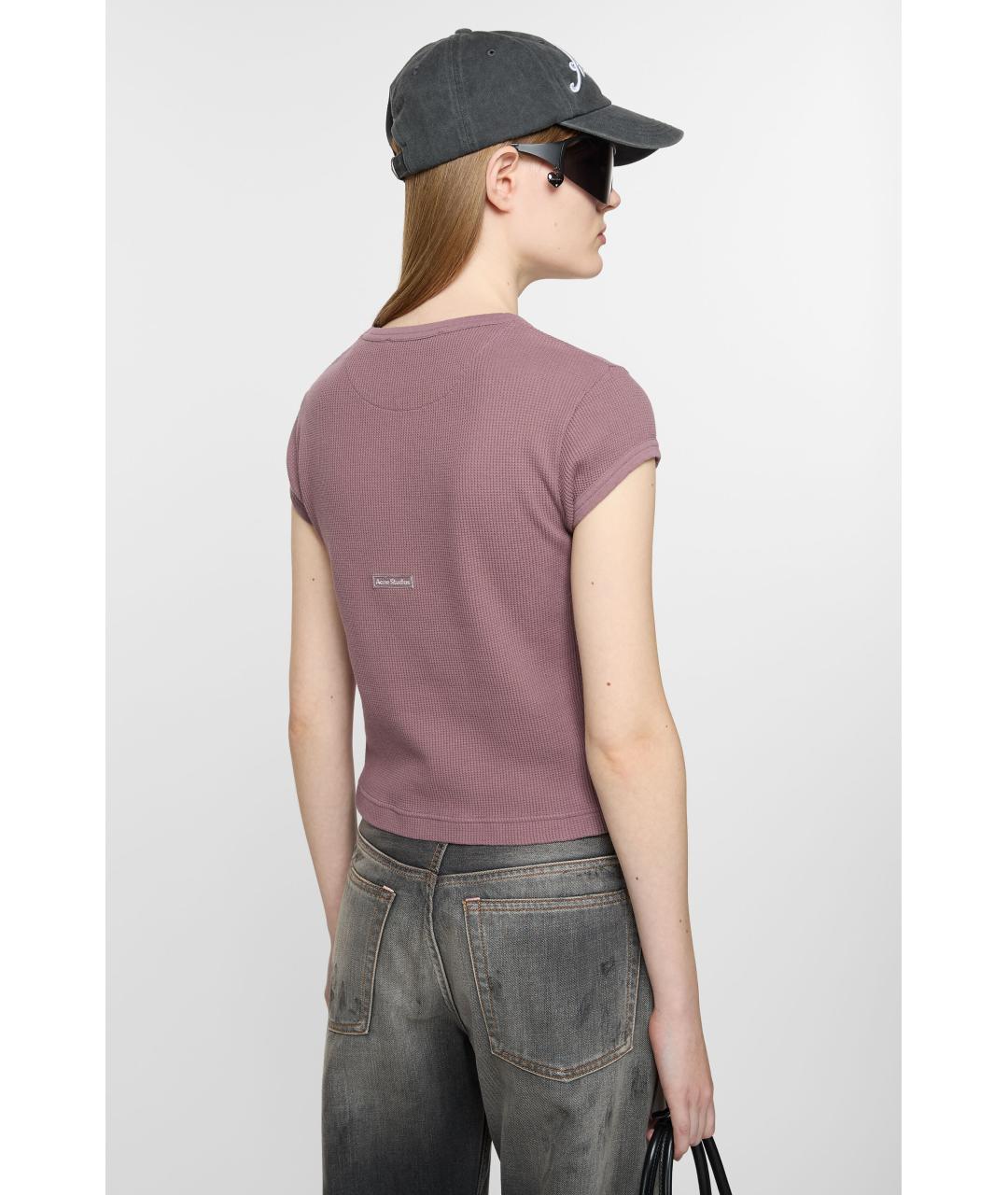 ACNE STUDIOS Фиолетовая футболка, фото 3