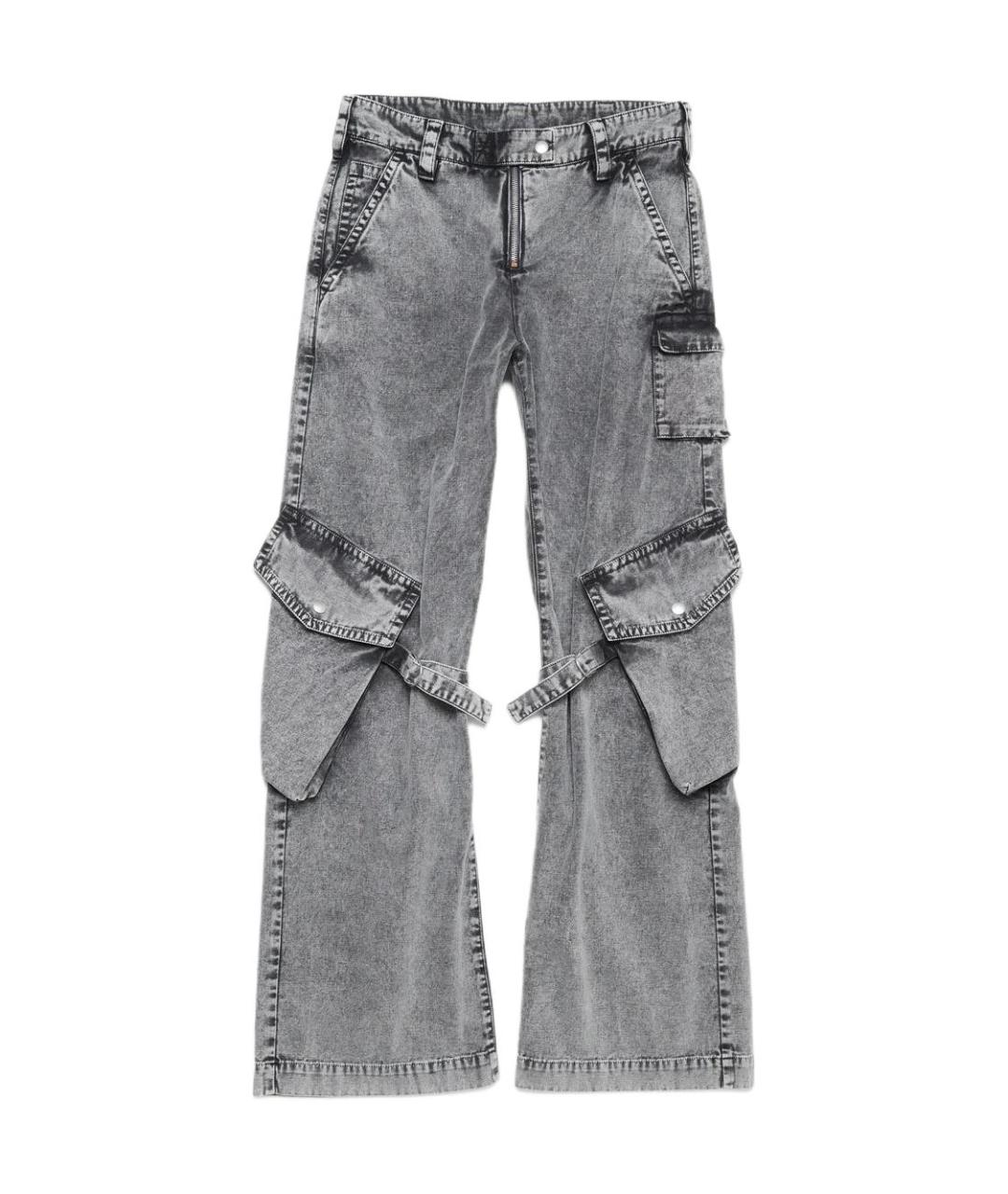ACNE STUDIOS Серые хлопковые прямые джинсы, фото 1
