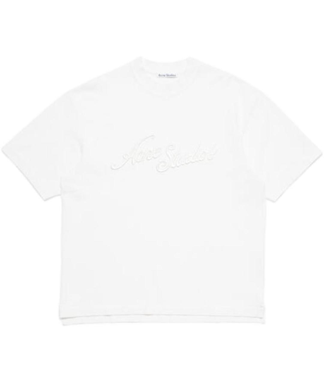 ACNE STUDIOS Белая хлопковая футболка, фото 1