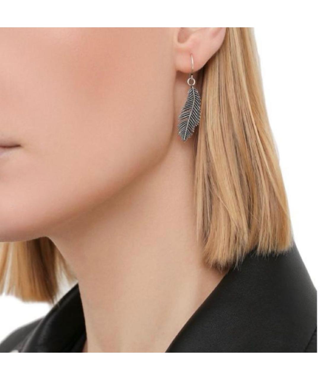 SAINT LAURENT Серебряные металлические серьги, фото 4