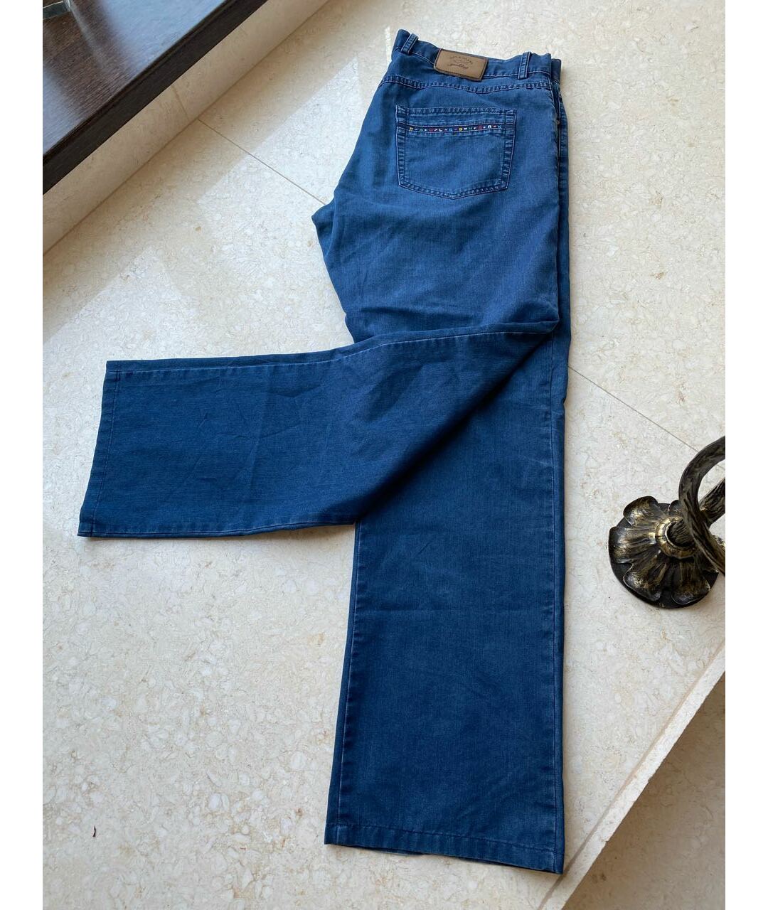 PAUL & SHARK Синие хлопко-эластановые повседневные брюки, фото 3