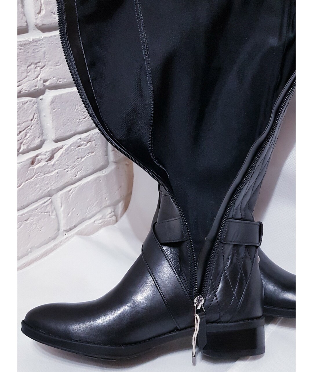 DKNY Черные кожаные сапоги, фото 7