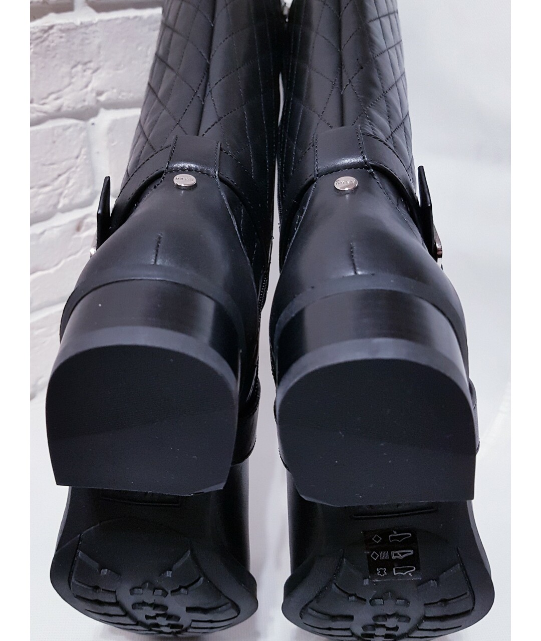 DKNY Черные кожаные сапоги, фото 6