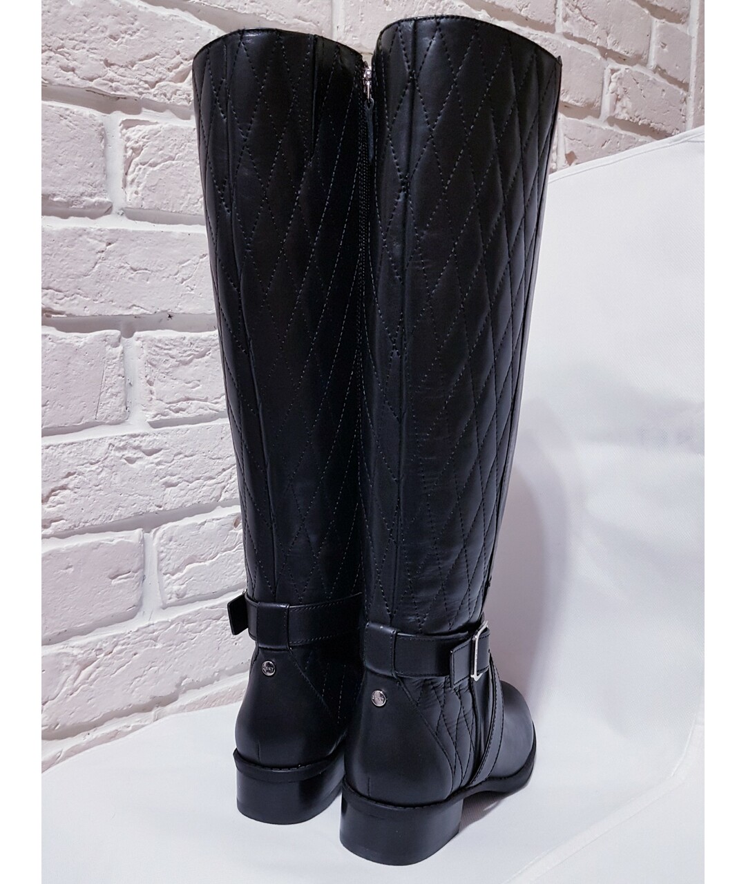 DKNY Черные кожаные сапоги, фото 4