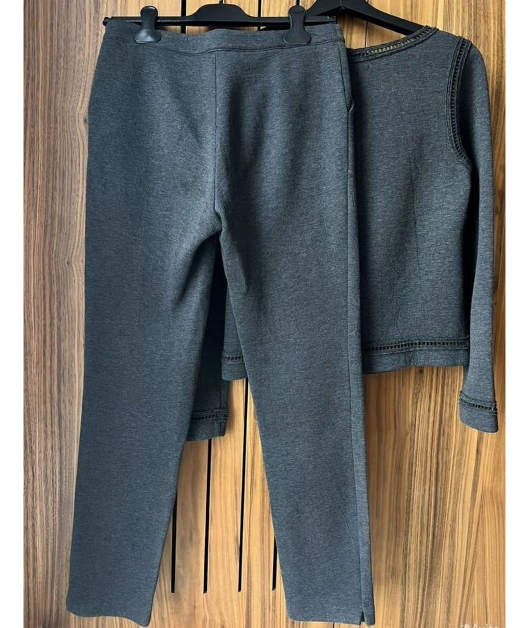 ERMANNO SCERVINO Антрацитовый костюм с брюками, фото 2
