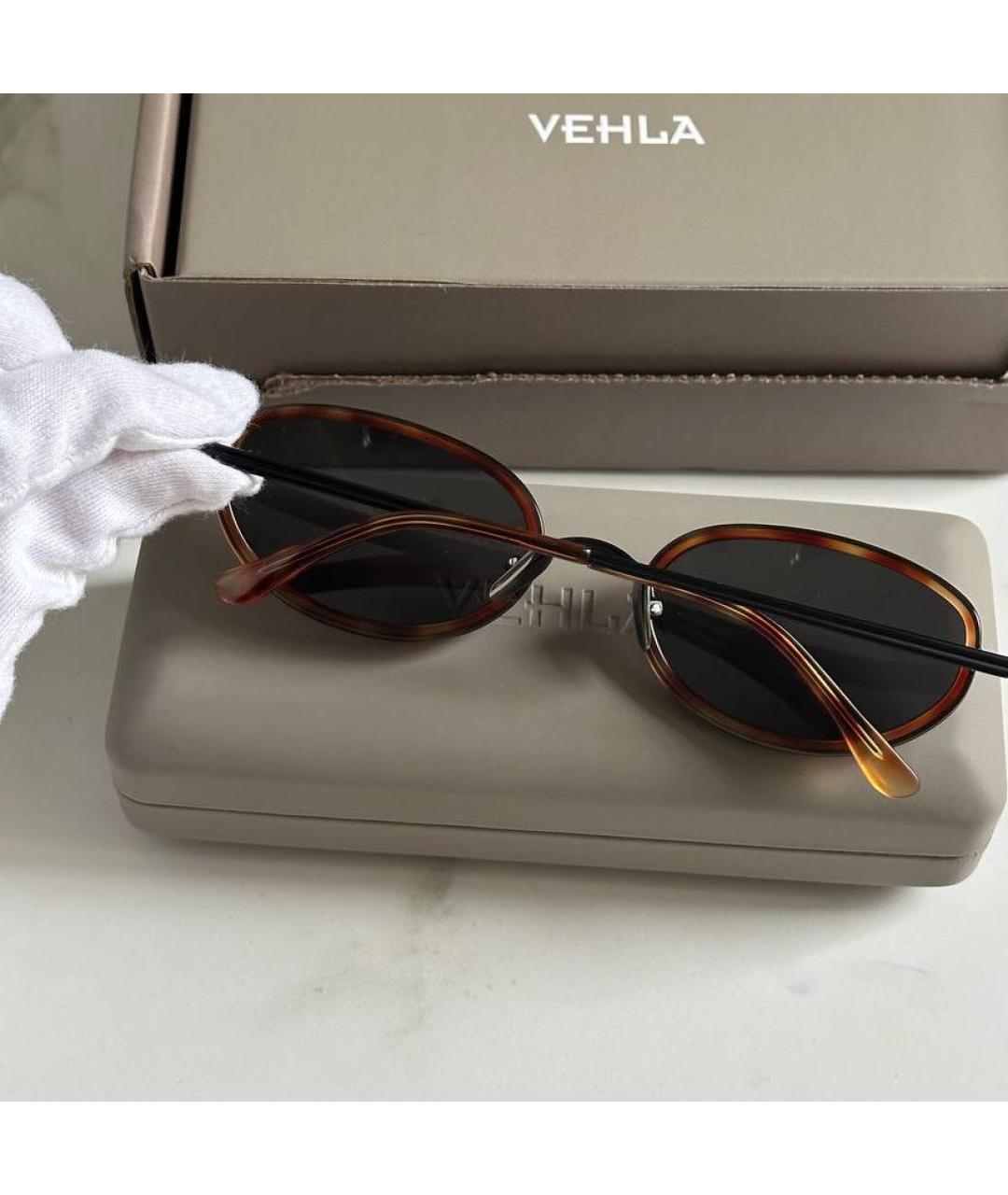 Vehla Коричневые металлические солнцезащитные очки, фото 5
