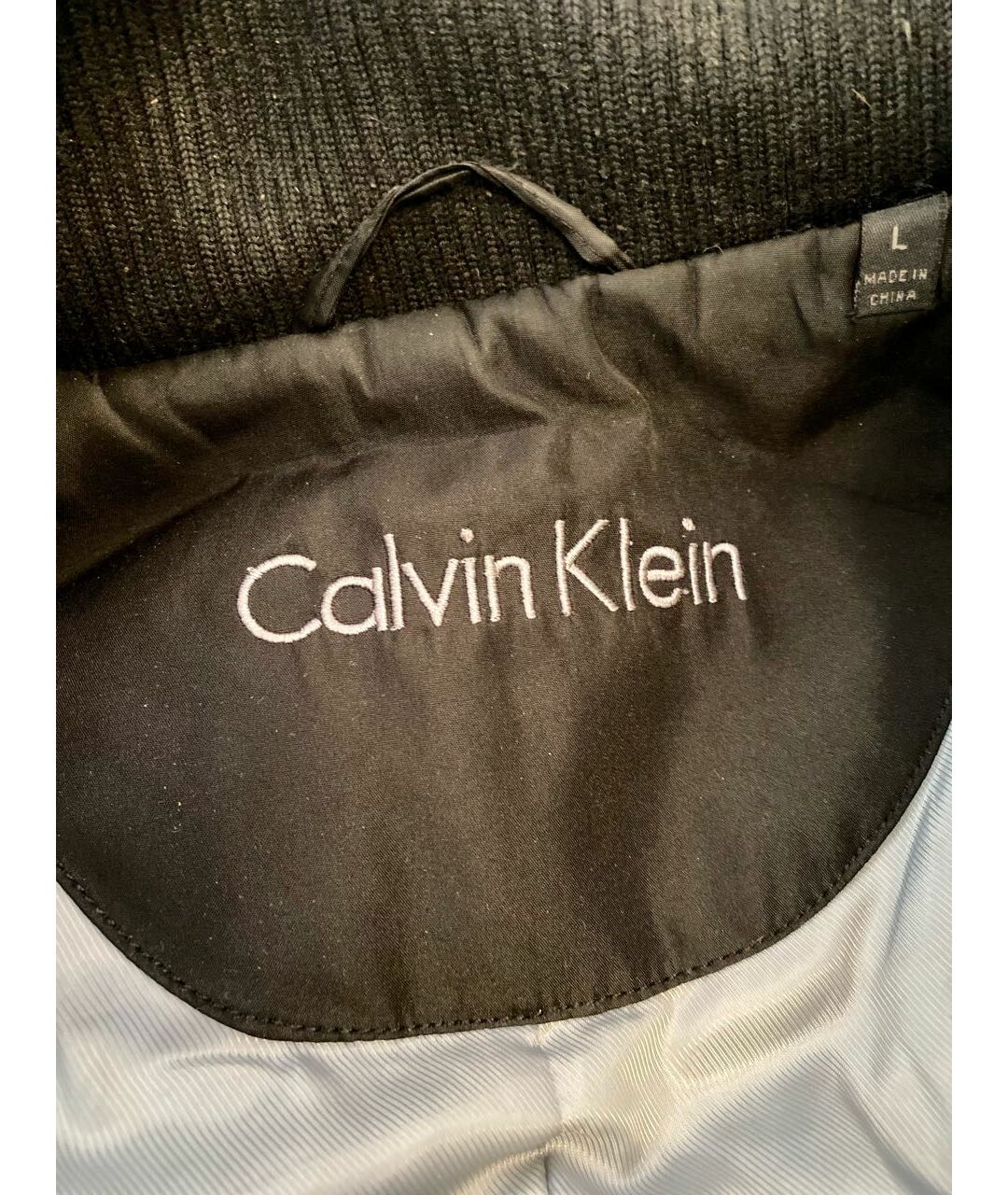 CALVIN KLEIN Черное шерстяное пальто, фото 4
