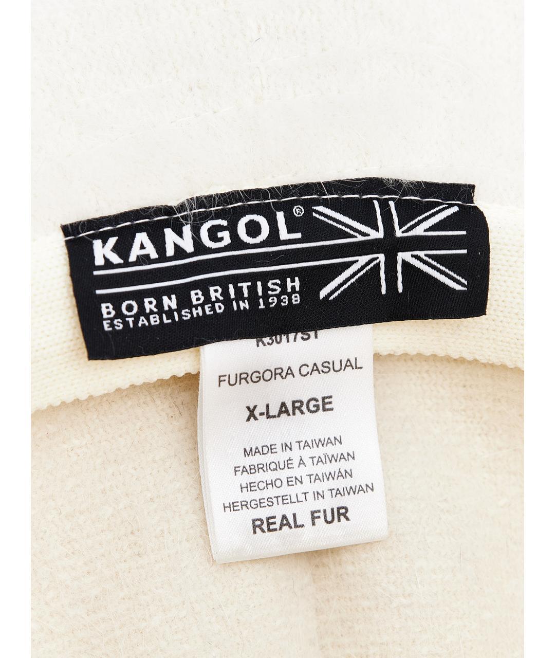 Kangol Белая шерстяная шляпа, фото 3