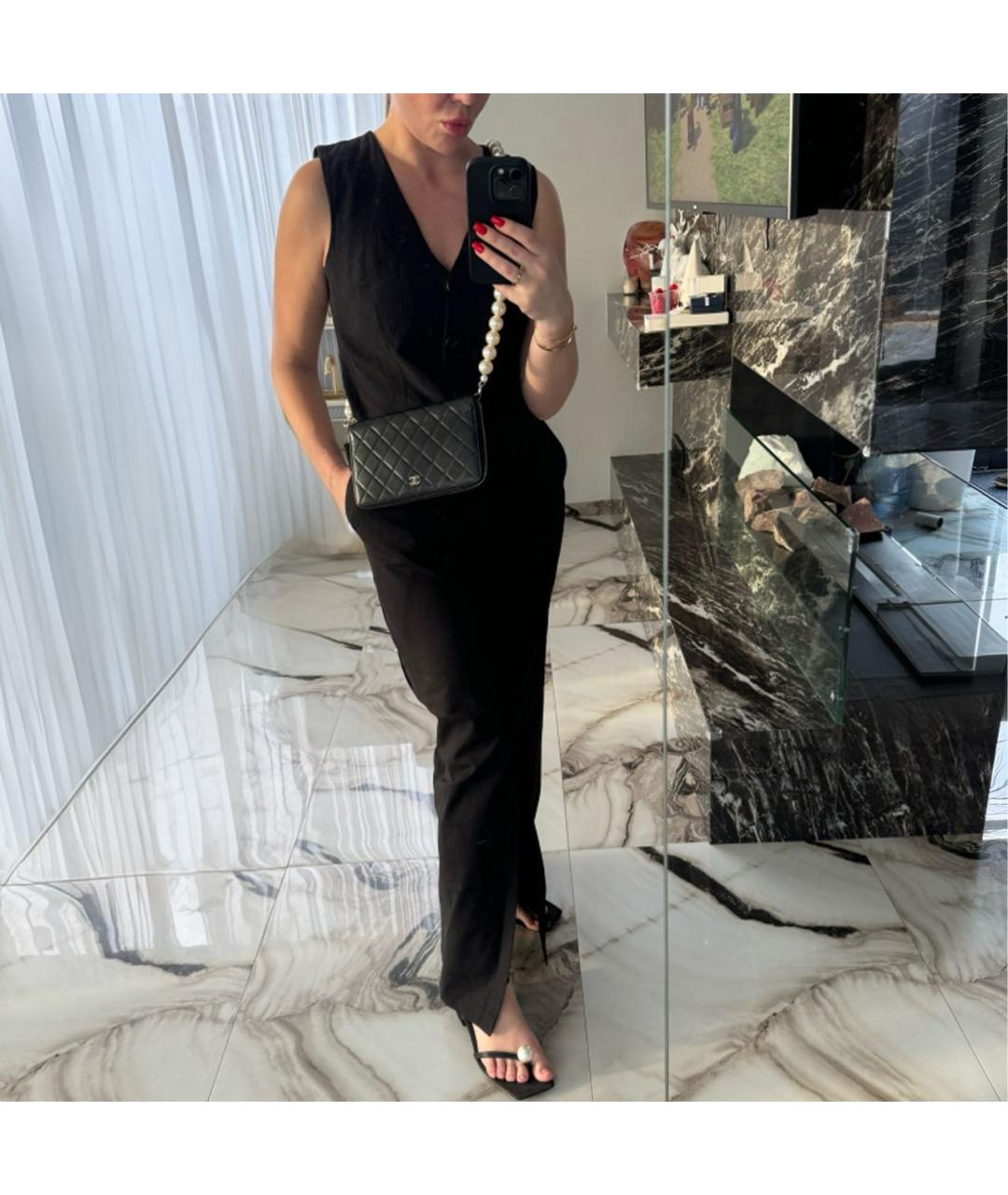 CHANEL Черный кожаный кошелек, фото 8