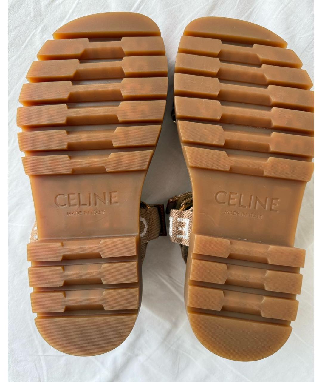 CELINE Коричневые босоножки, фото 3
