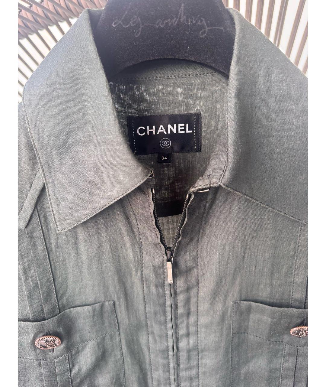 CHANEL Зеленые повседневное платье, фото 3