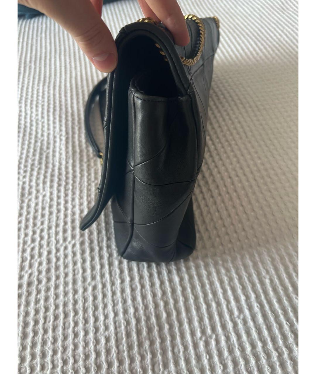 SAINT LAURENT Черная кожаная сумка через плечо, фото 2