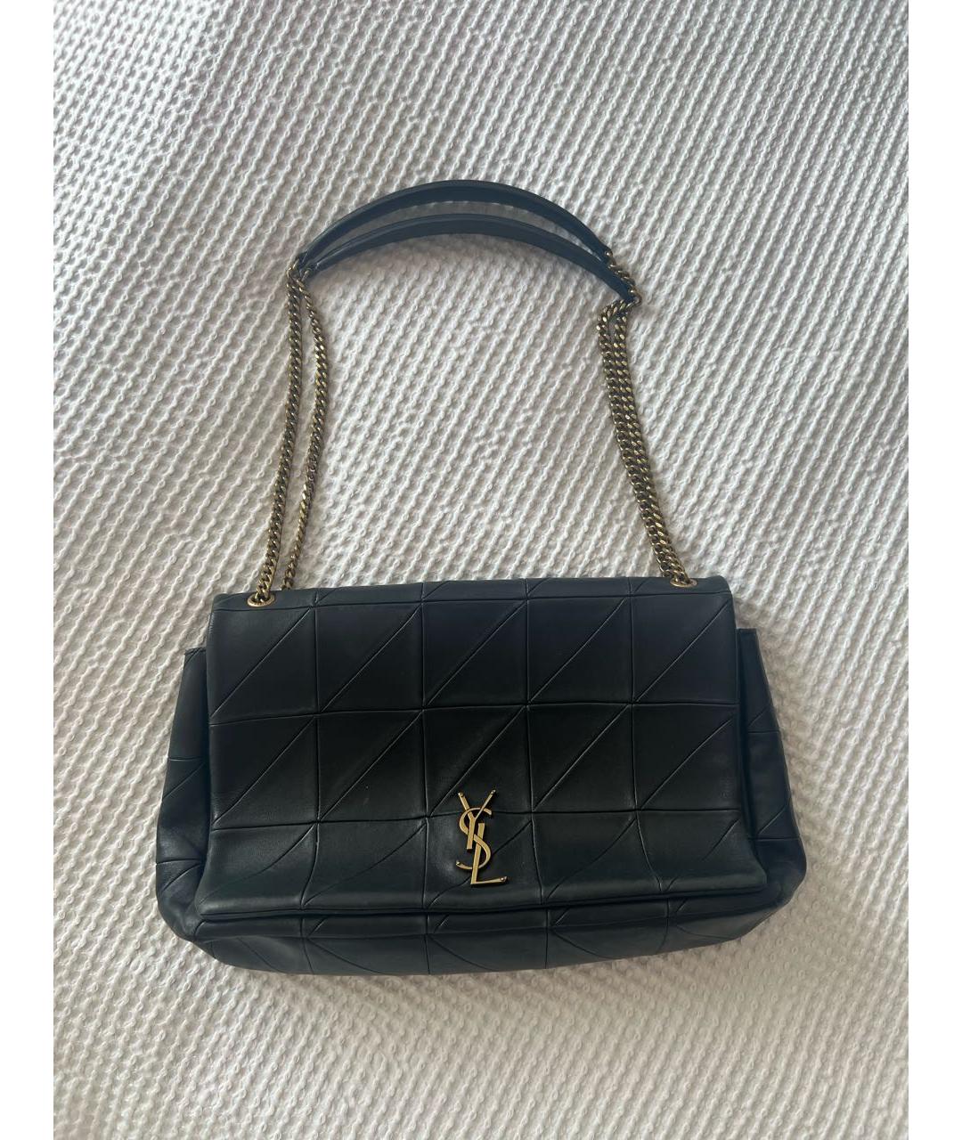 SAINT LAURENT Черная кожаная сумка через плечо, фото 8