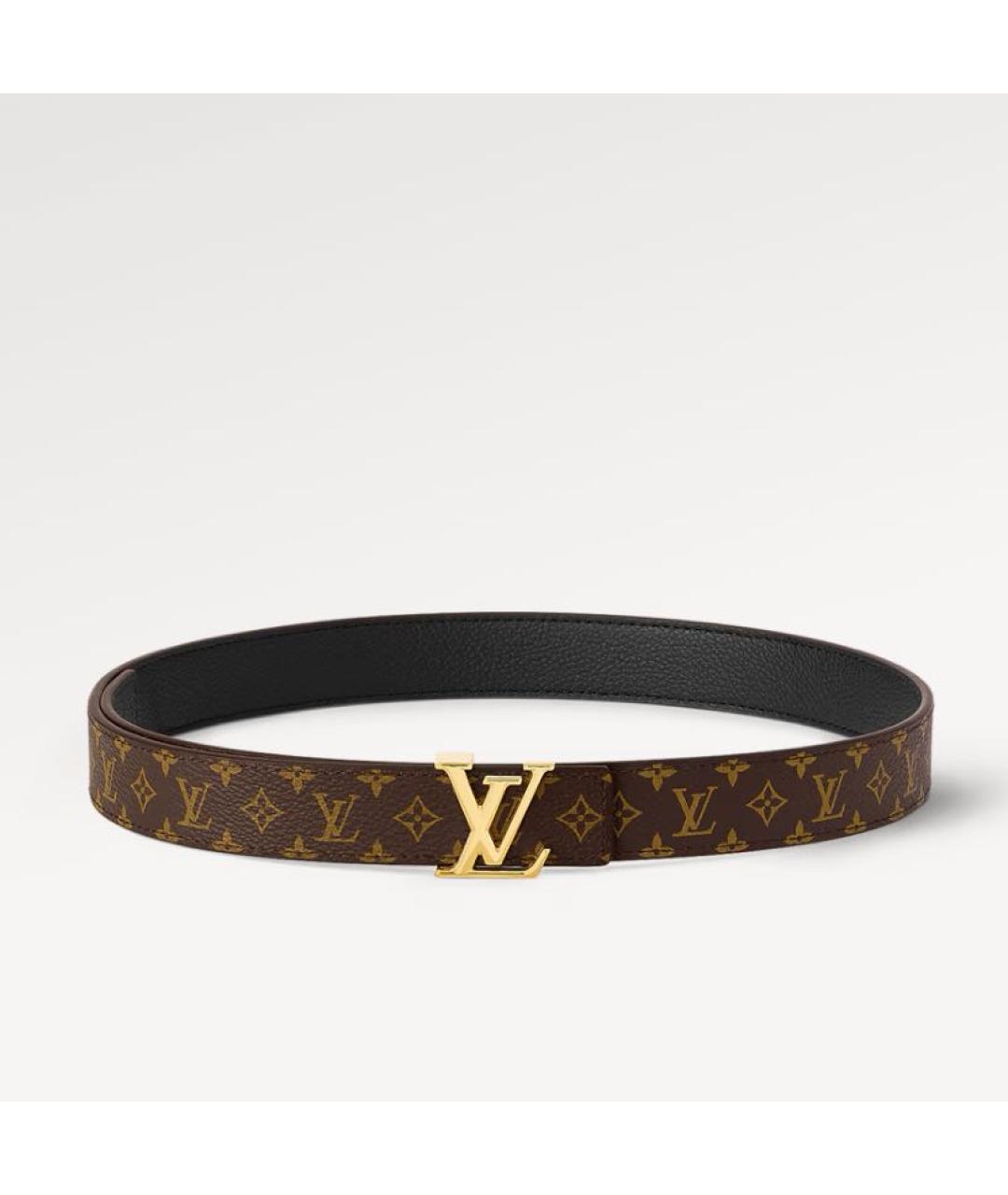 LOUIS VUITTON Черный кожаный ремень, фото 7