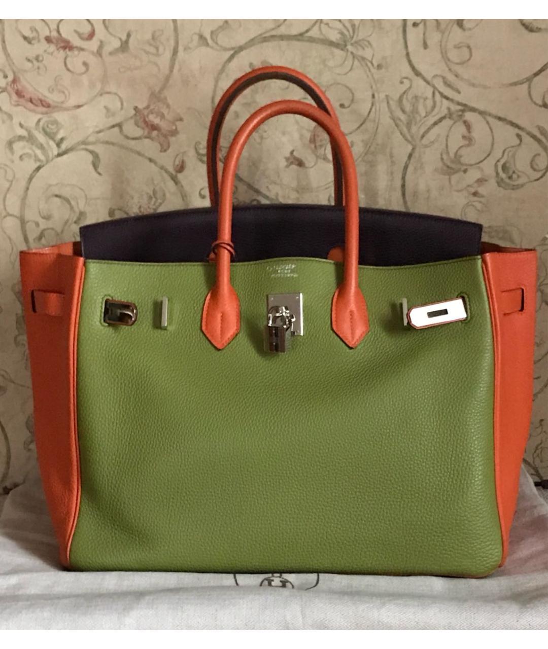 HERMES Мульти кожаная сумка с короткими ручками, фото 7