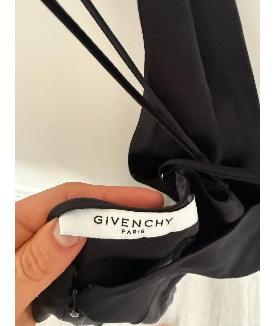 GIVENCHY Черное шелковое коктейльное платье, фото 4