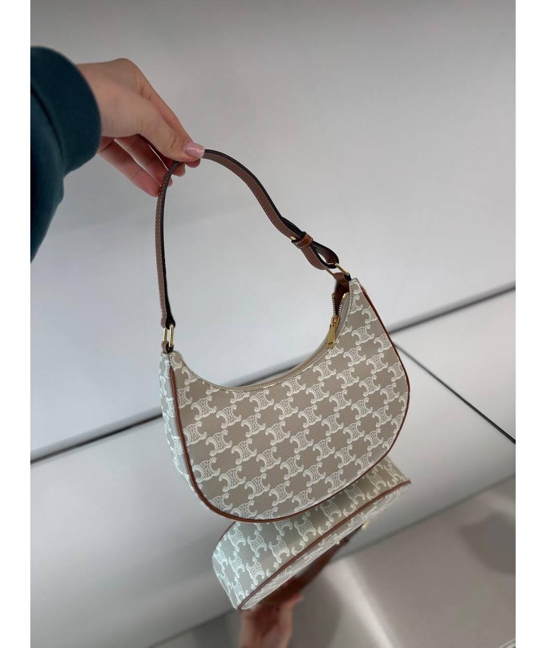 CELINE Бежевая сумка с короткими ручками, фото 4