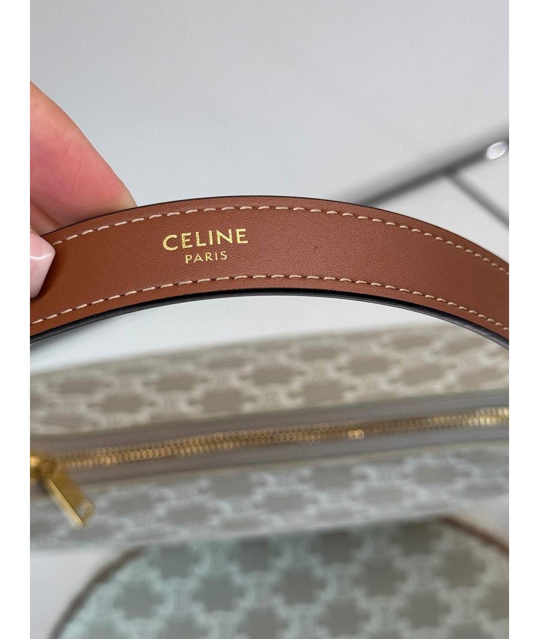 CELINE Бежевая сумка с короткими ручками, фото 7