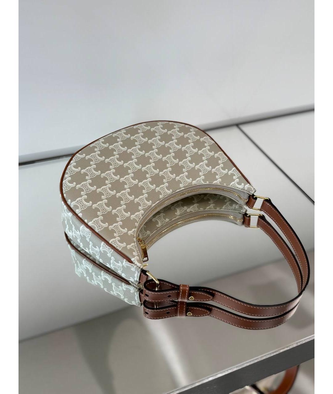 CELINE Бежевая сумка с короткими ручками, фото 3