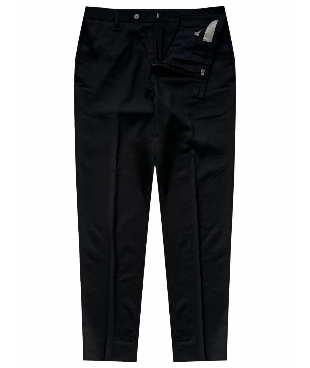 DIOR HOMME Черные шерстяные классические брюки, фото 1