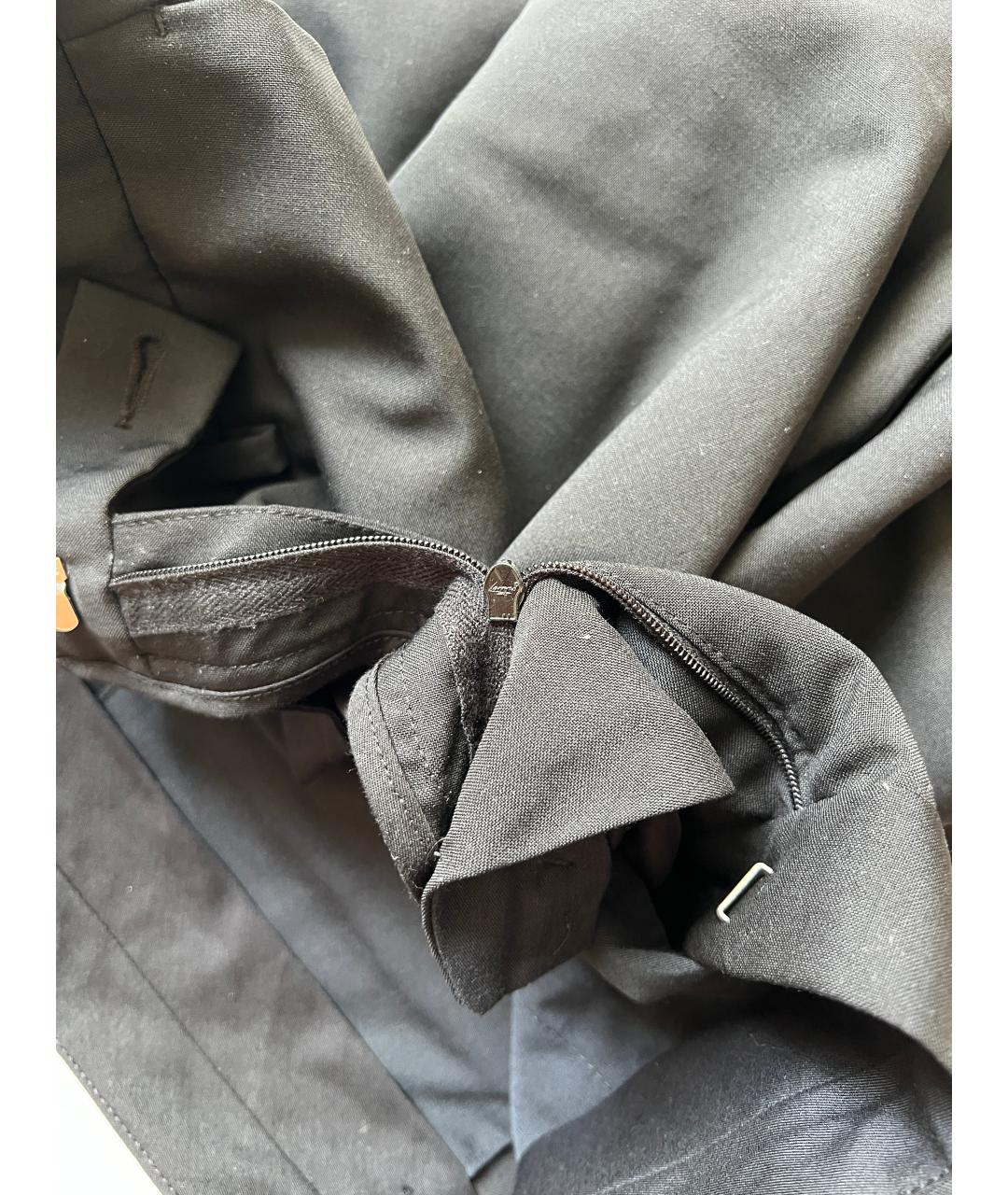 DIOR HOMME Черные шерстяные классические брюки, фото 8
