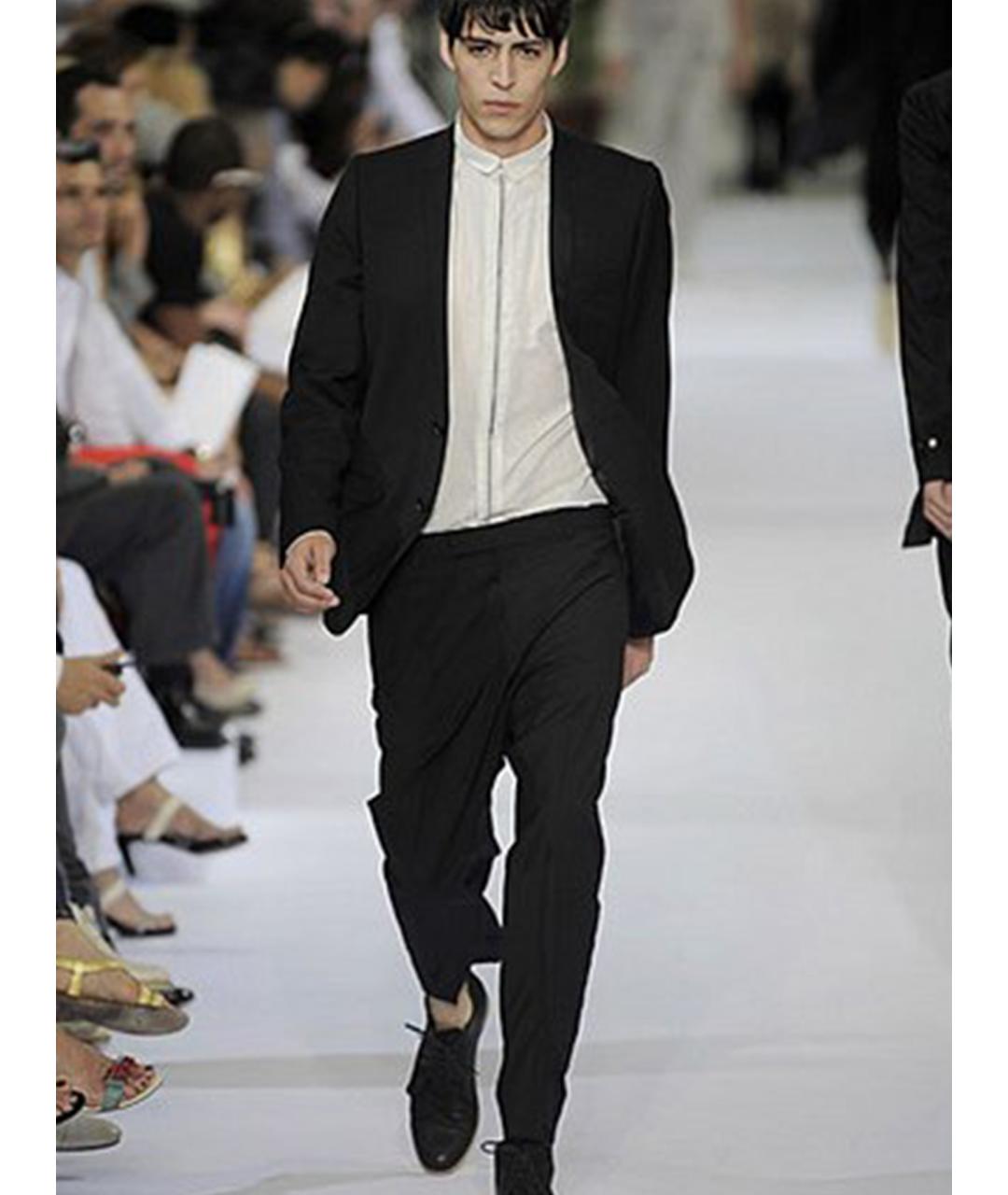 DIOR HOMME Черные шерстяные классические брюки, фото 17