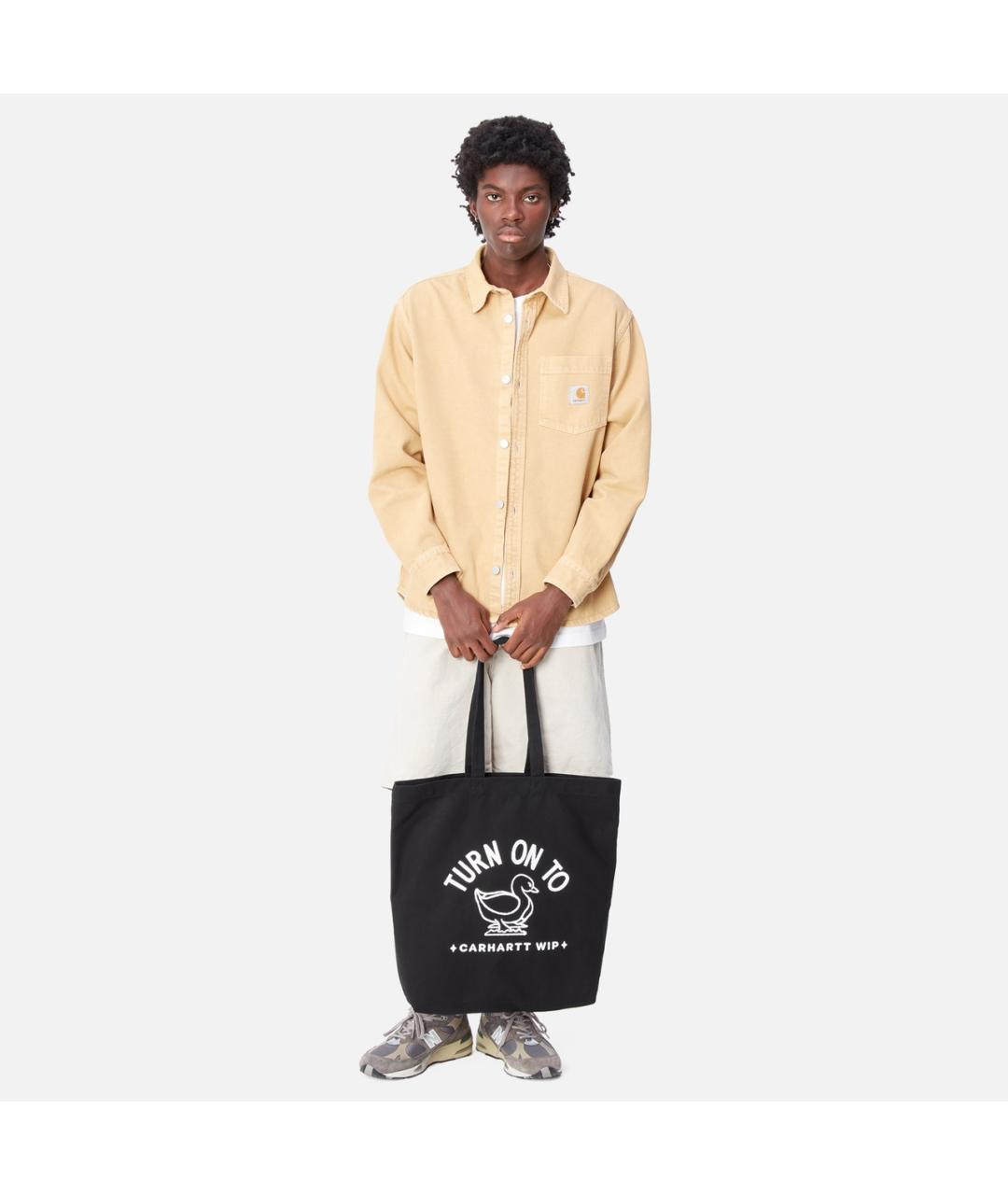 CARHARTT WIP Черная сумка тоут, фото 2